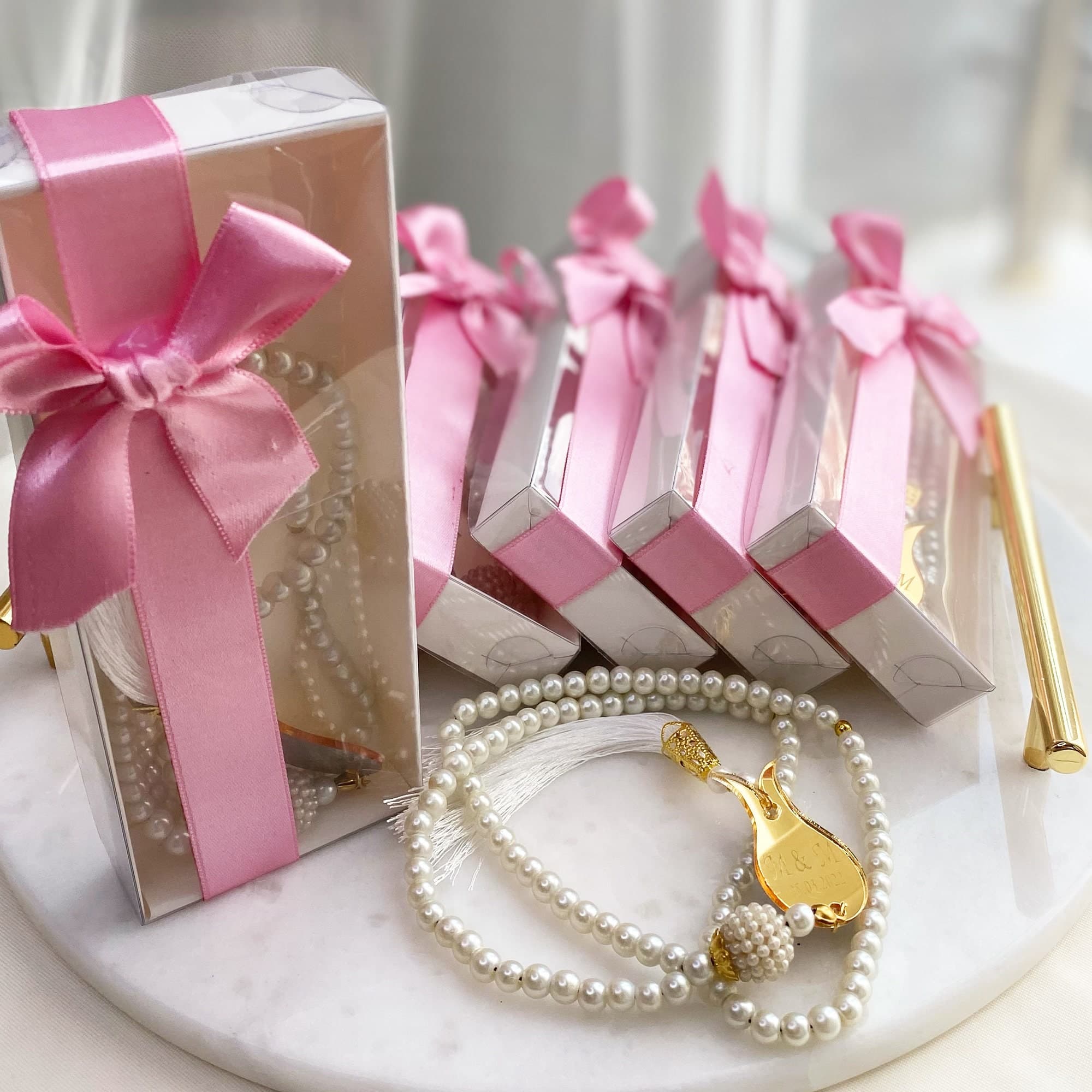 Personalized Pearl Rosary Favors | Muslim Wedding, Baby Shower - image 3