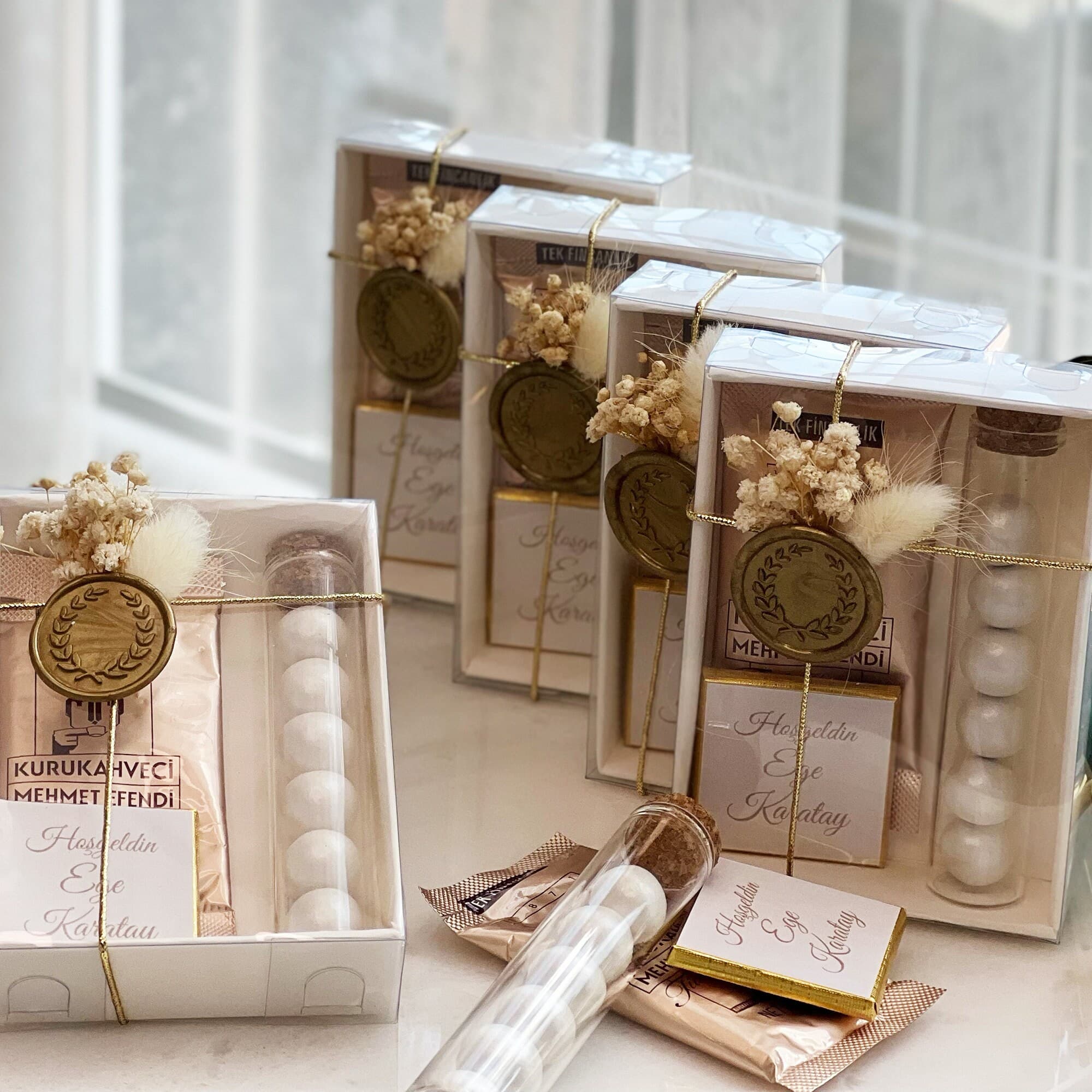Personalized Turkish Coffee Wedding Favor, Almond Candy Gift Box - image 5