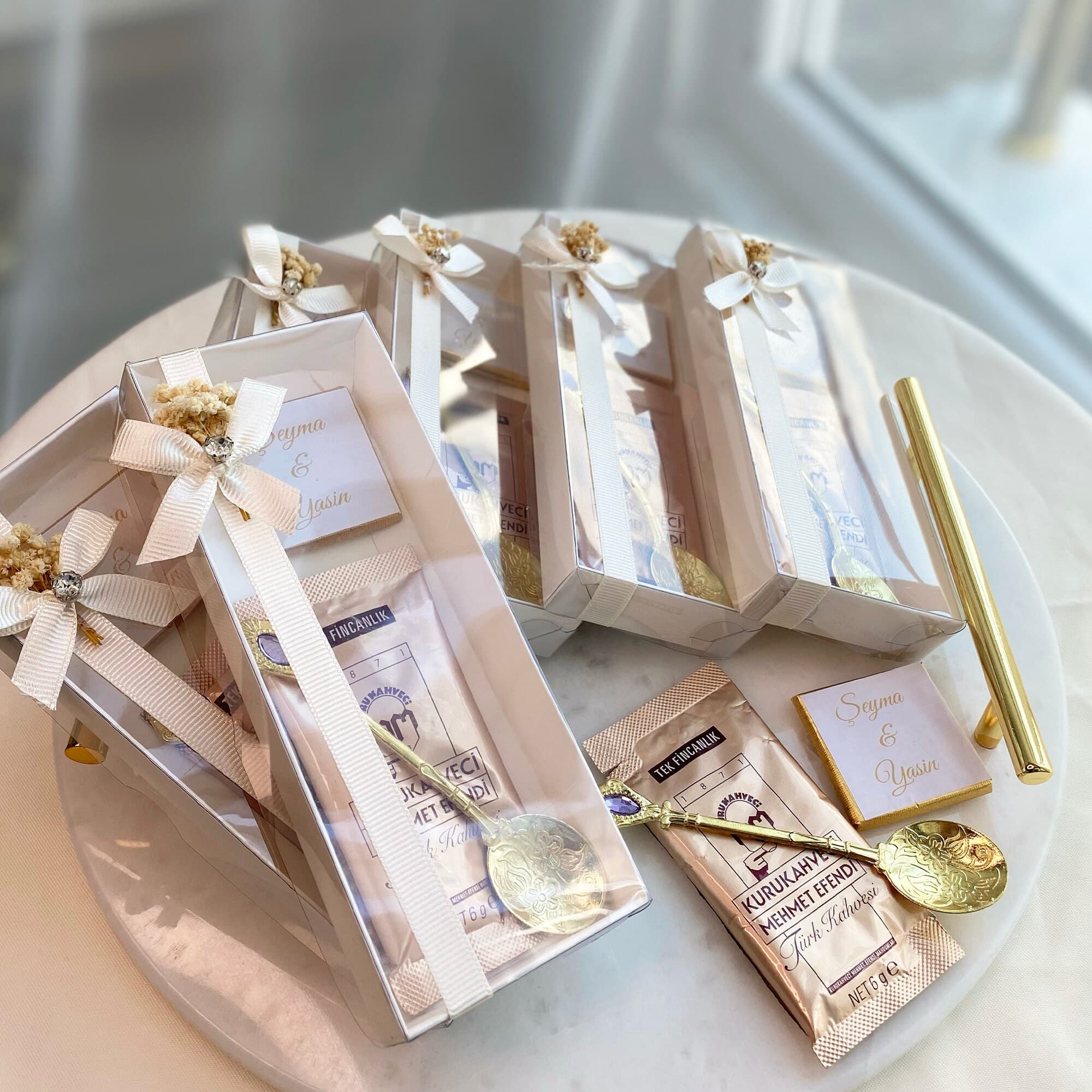 Turkish Coffee Gift Set – Personalized Wedding Gift, Chocolate, Coffee with Spoon and Gift, Bridal Party Gift, Special Gift Box - image 3
