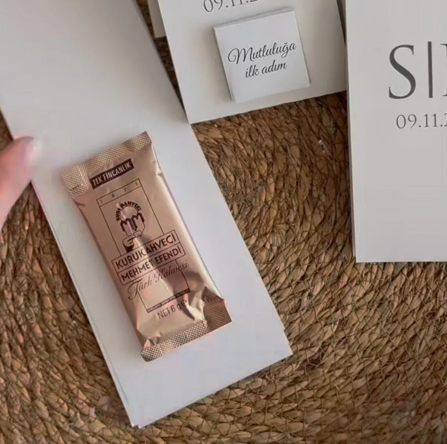 Personalized Wedding Favor, Turkish Coffee & Chocolate Gift - image 2