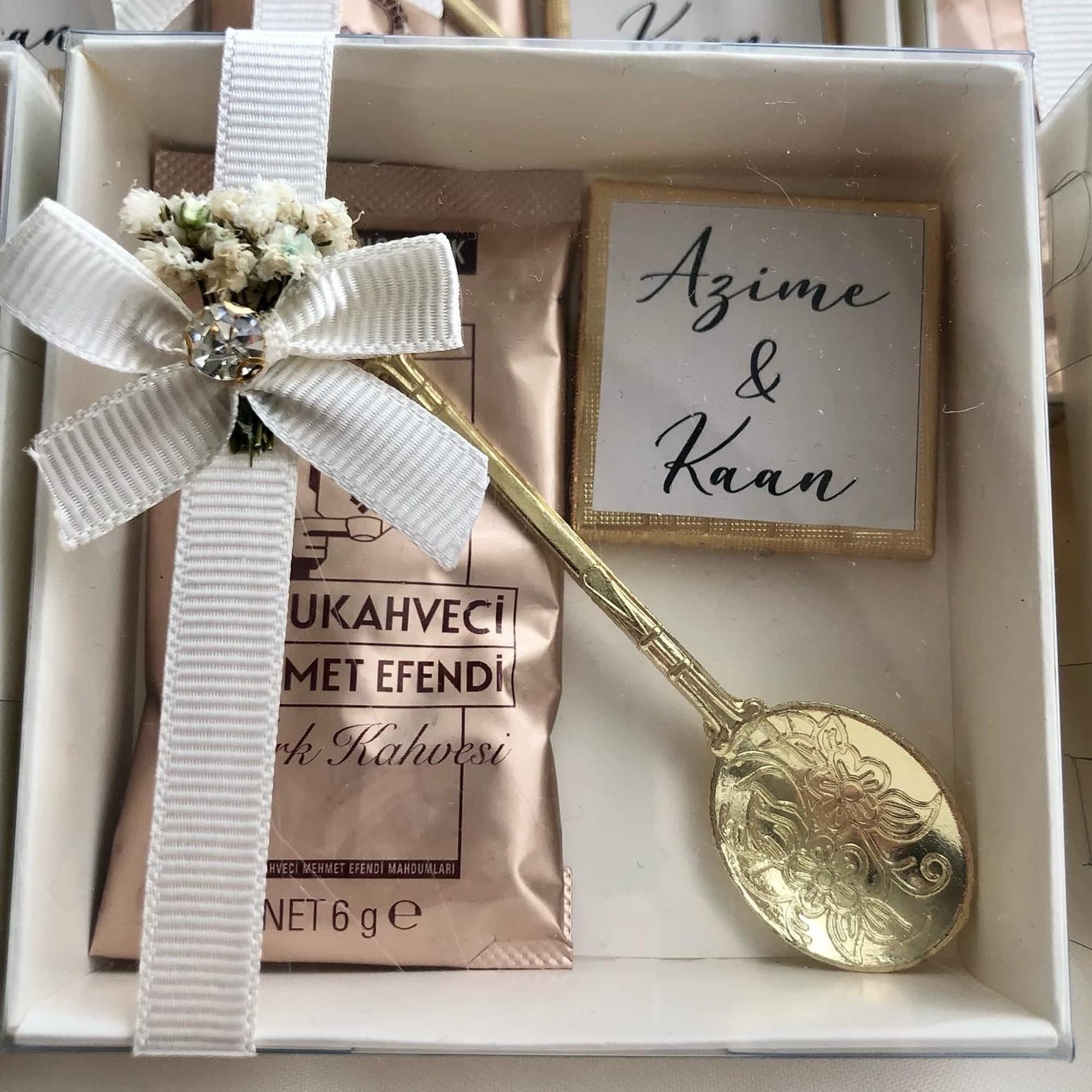 Personalized Turkish Coffee & Chocolate Favors: Wedding Guest Gifts - image 5