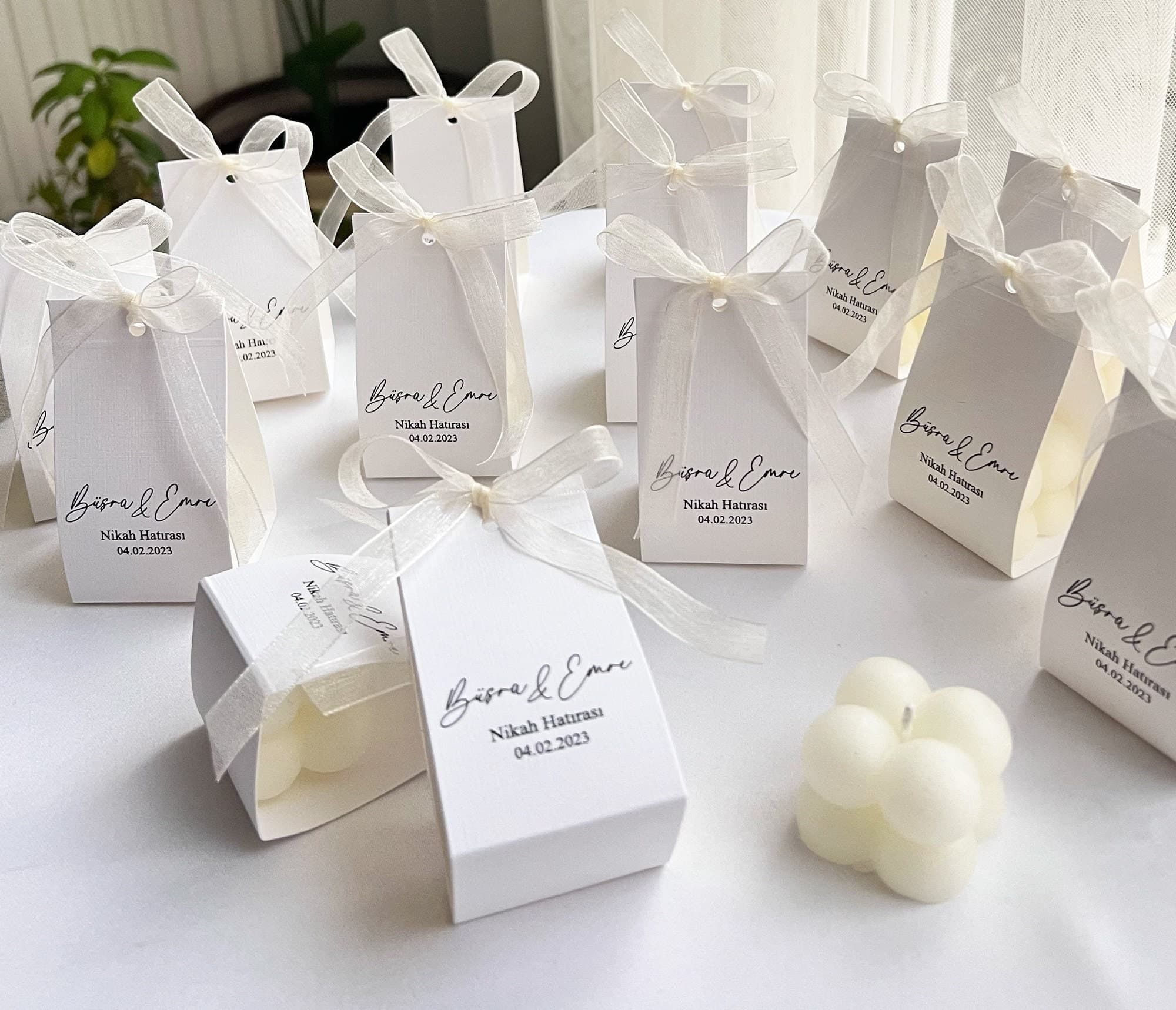 Bubble Wedding Candle Favors, Engagement Baptism Party Favors