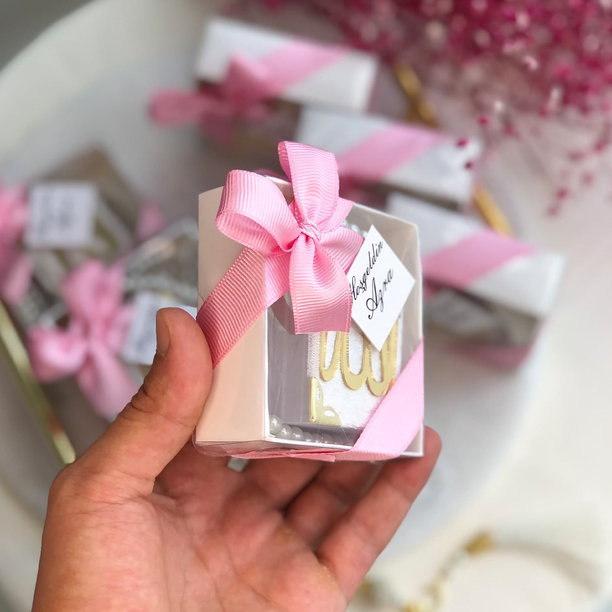 Velvet Mini Quran Gift Set: Fragrant Tasbeeh, Decorated Box, Muslim Favor - image 5