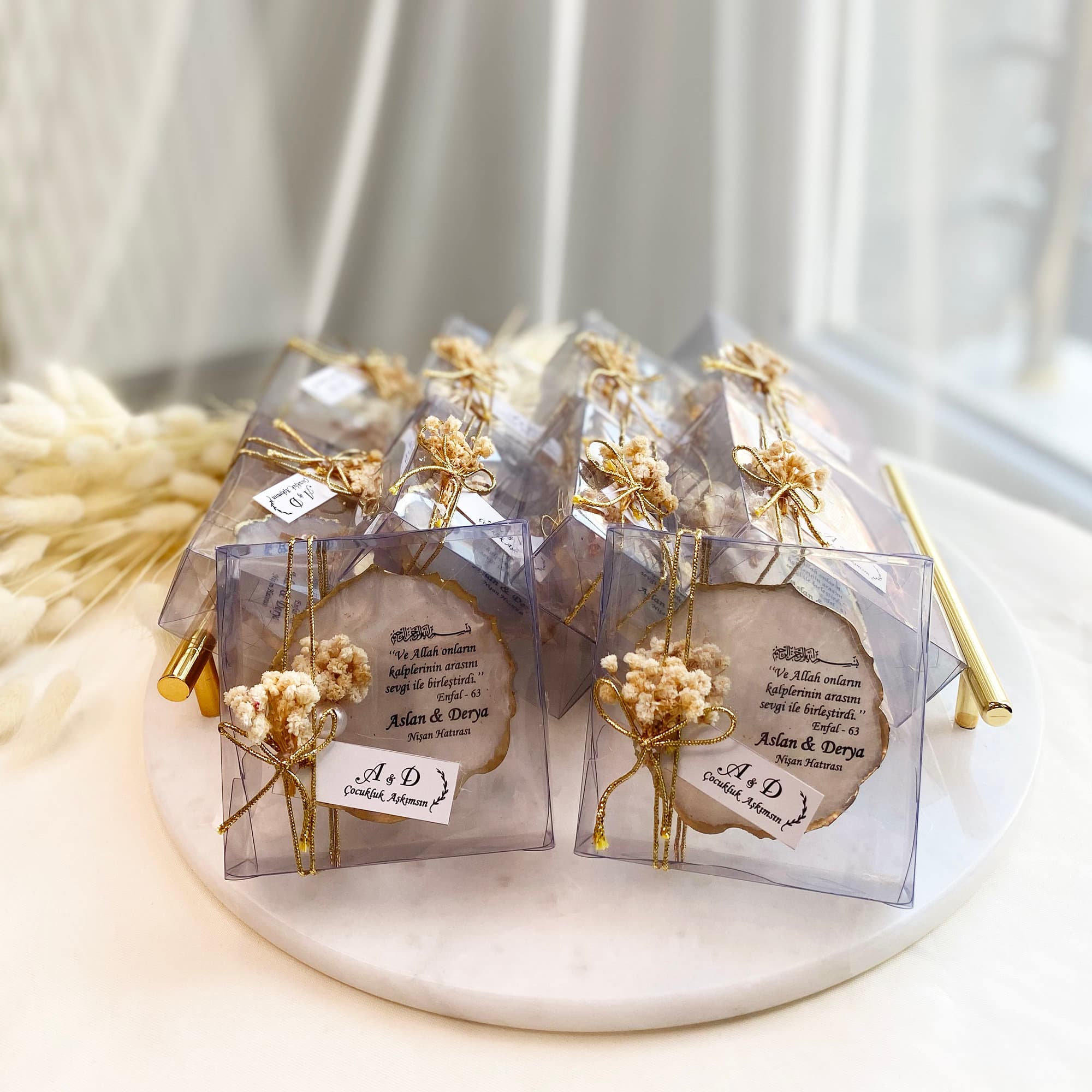 Personalized Epoxy Magnet Favors, Scattered Stone Decor - image 3