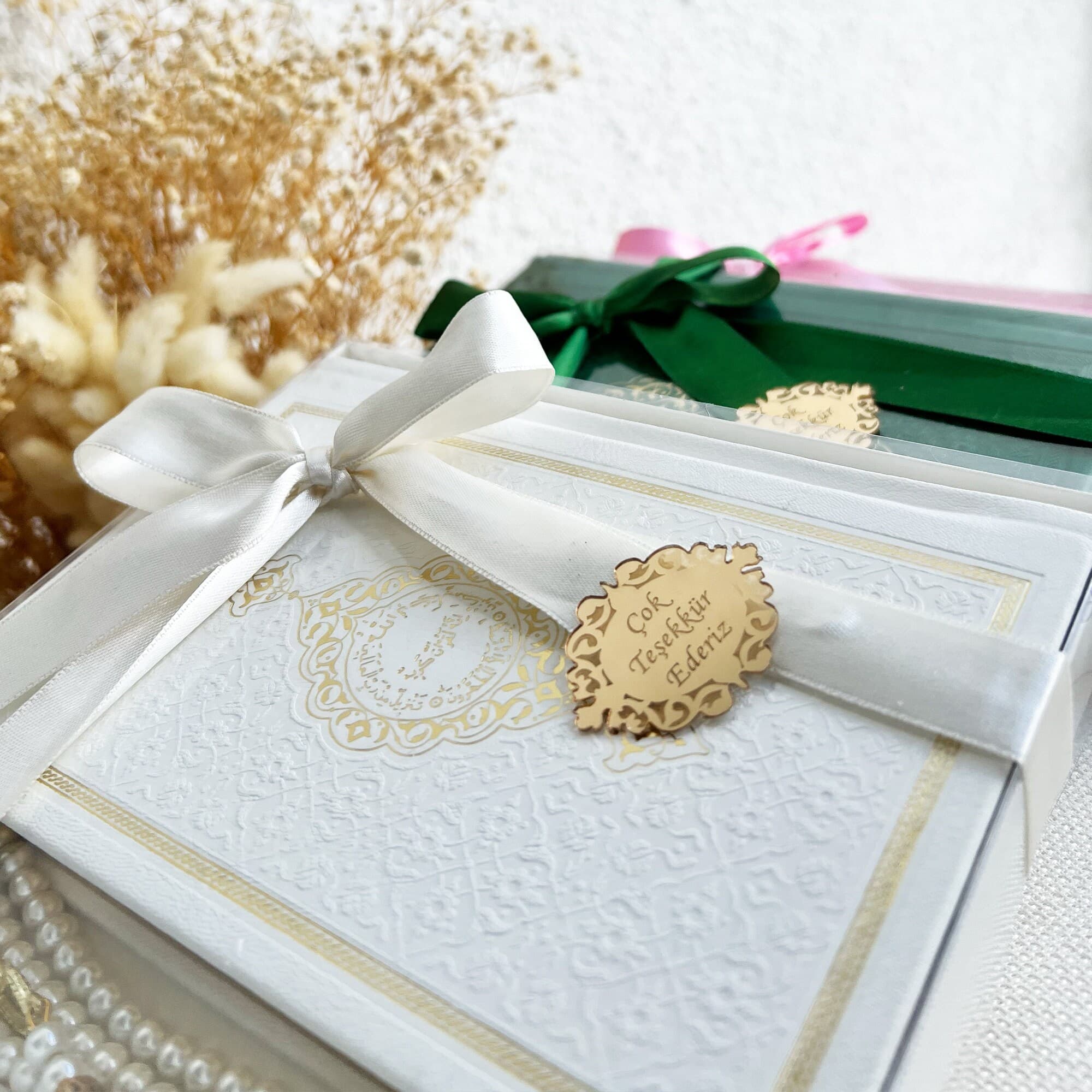 Personalized Velvet Dua Book & Tasbeeh Gift Set with Decorated Box - image 4