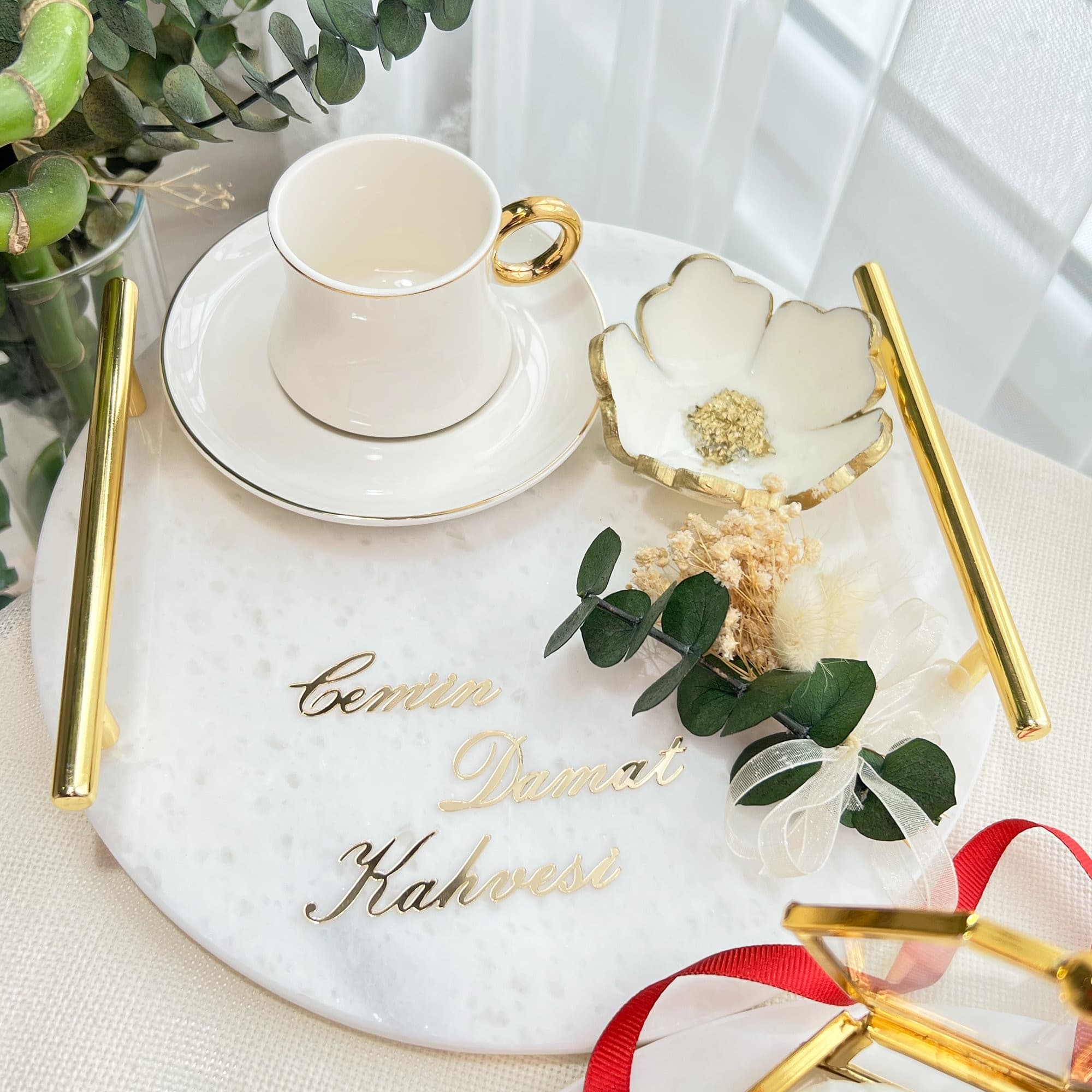 Custom Marble Engagement Tray: Wedding Ring Holder, Bulk Gifts - image 3