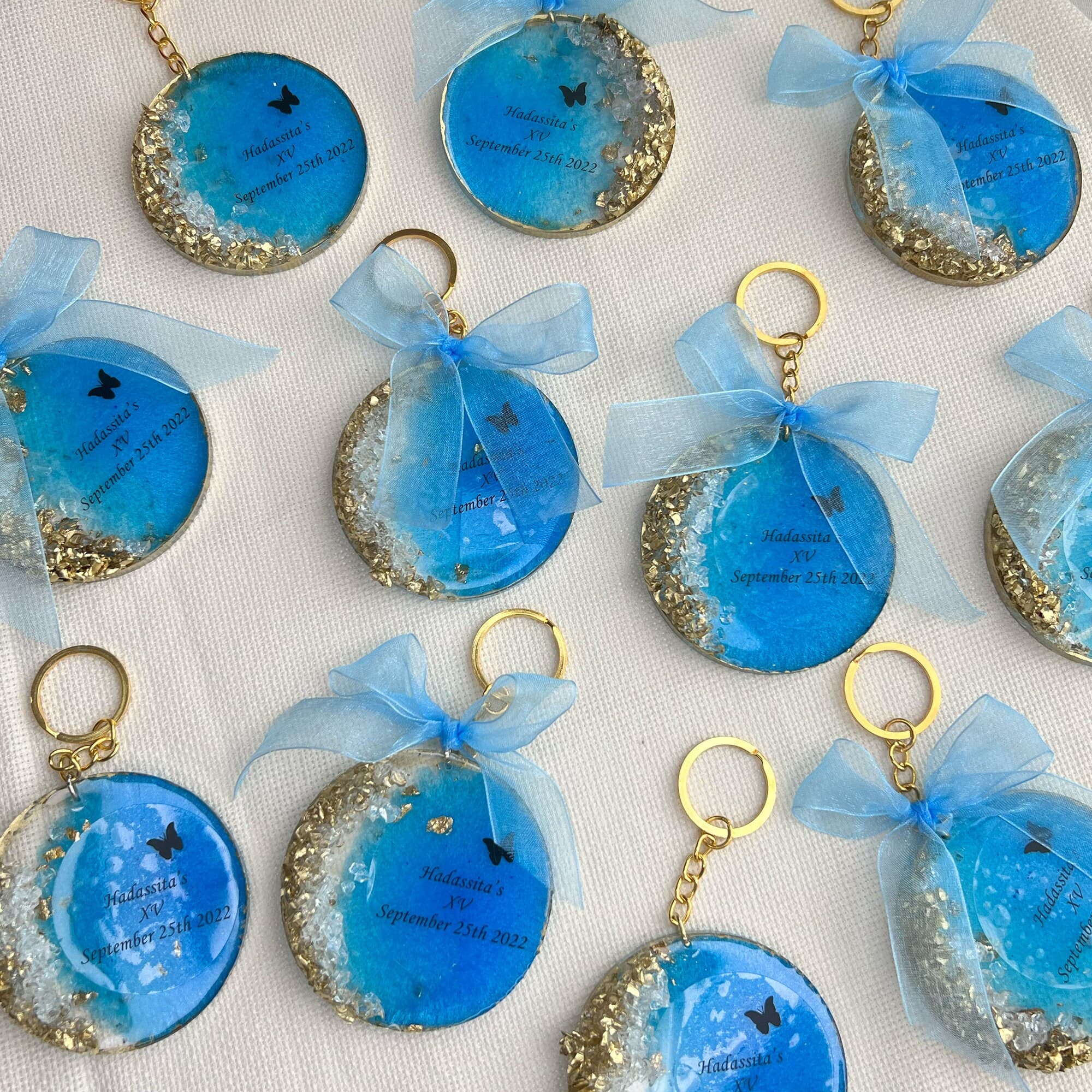 Custom Resin Keychain | Personalized Name, Birthdate, Wedding Favor - image 4