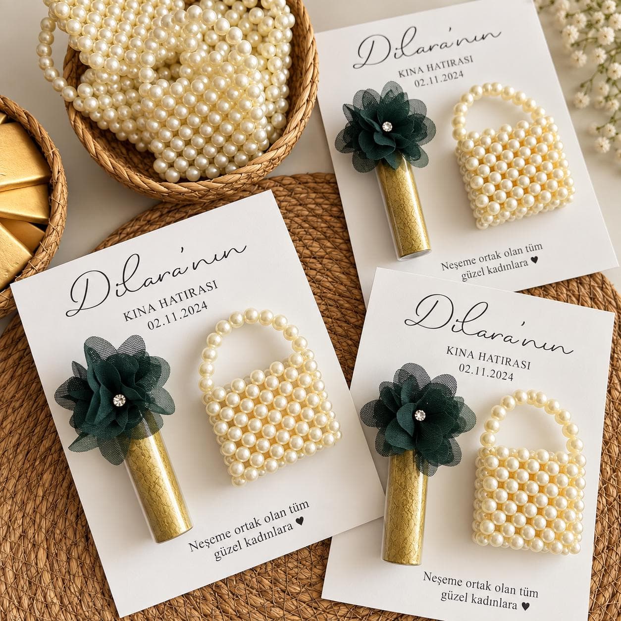 Henna Night Gift Set, Personalized Turkish Wedding Favor, Bridal Party Gift