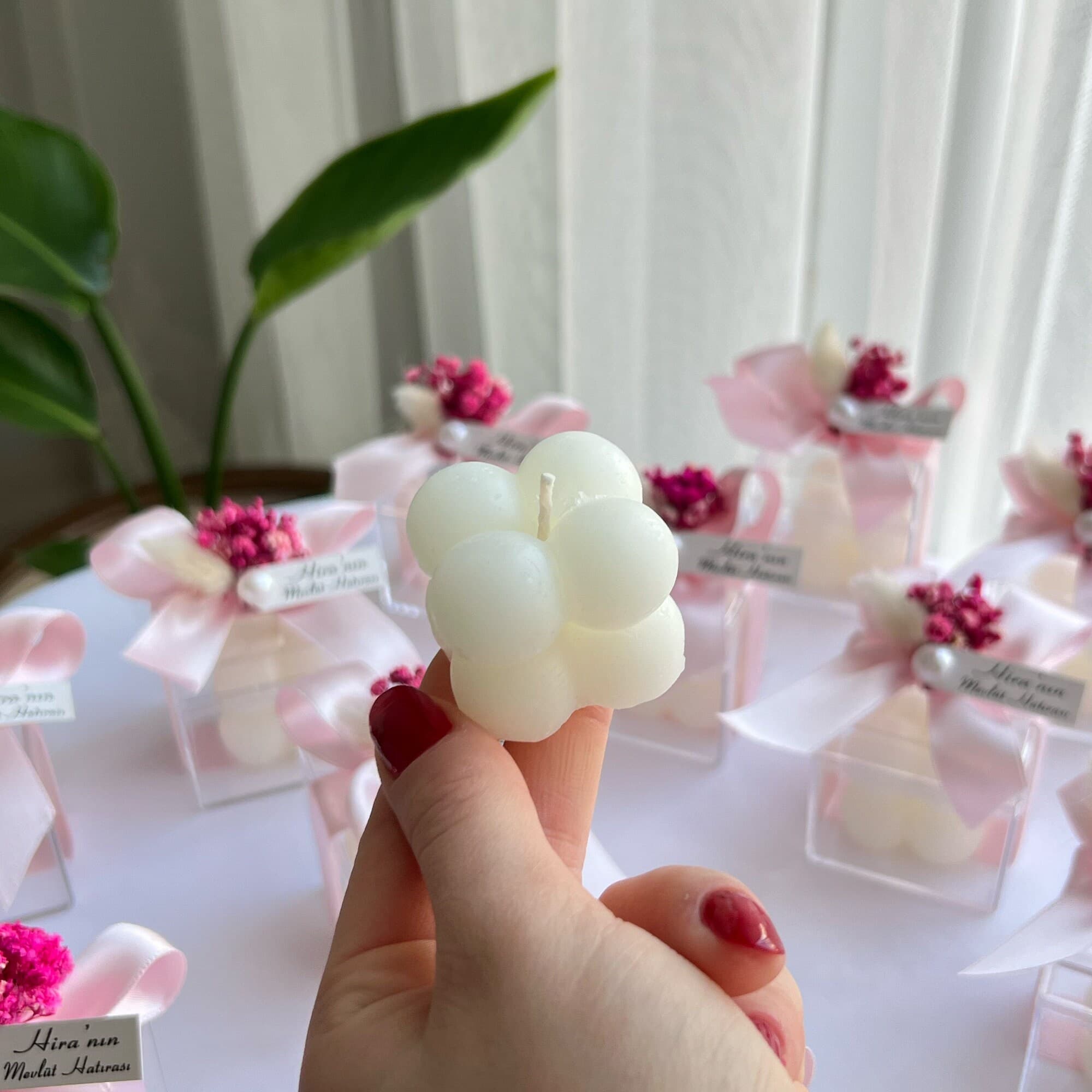 Bubble Candle Favors, Wedding Baptism Engagement Thank You Gift - image 5
