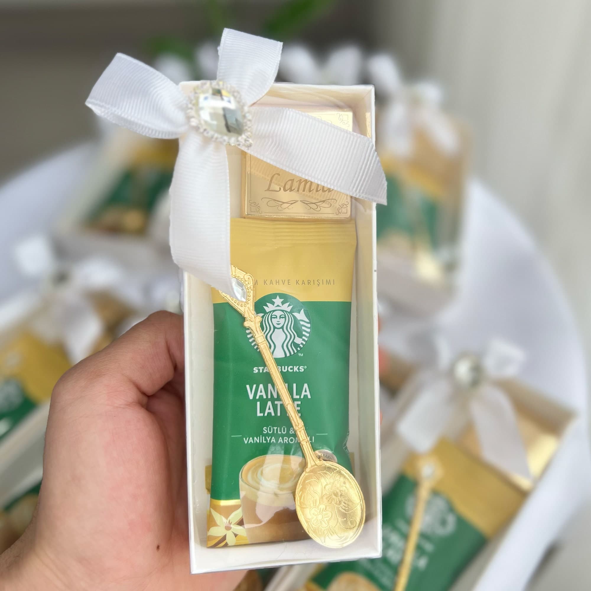 Rustic Wedding Coffee Gift Box: Starbucks Coffee, Spoon & Chocolate - image 3