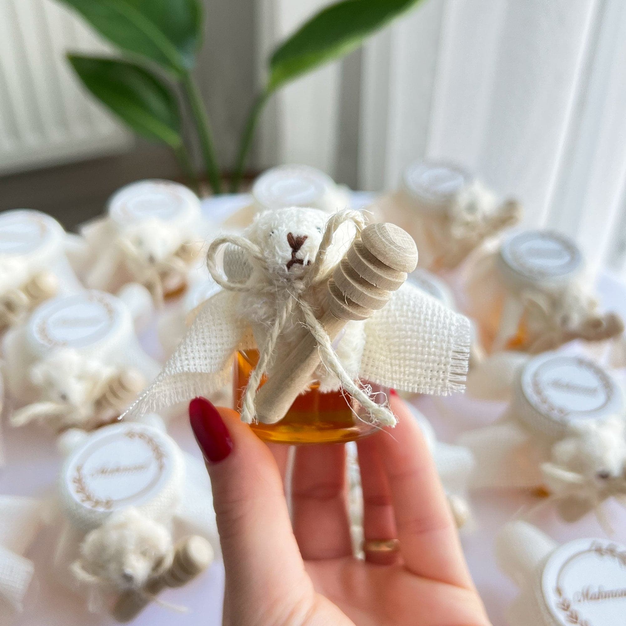 Teddy Bear Honey Jar: Personalized Party Favor Gift (40cc) - image 3