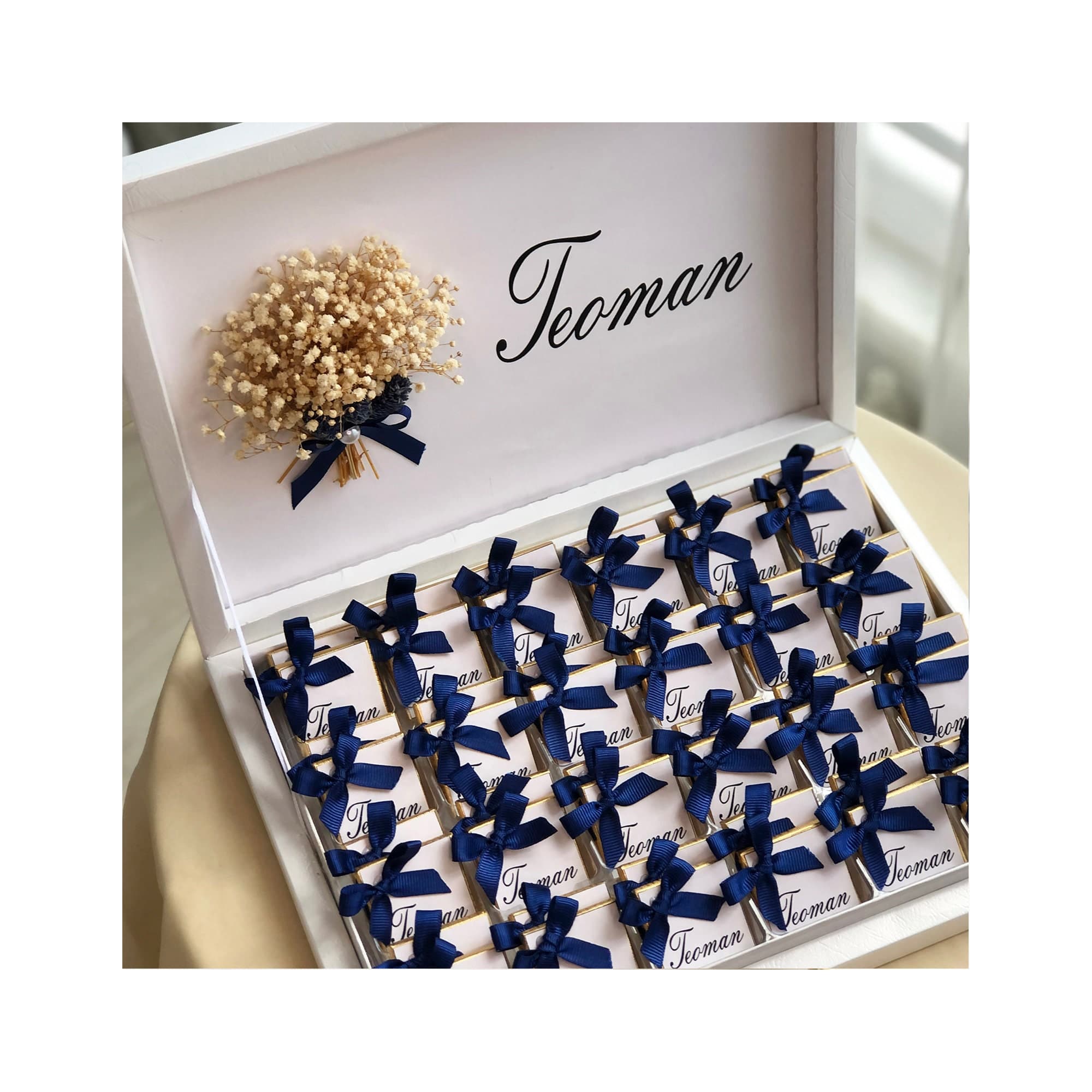 Personalized Madeleine Chocolate Box: Wedding Engagement Favors