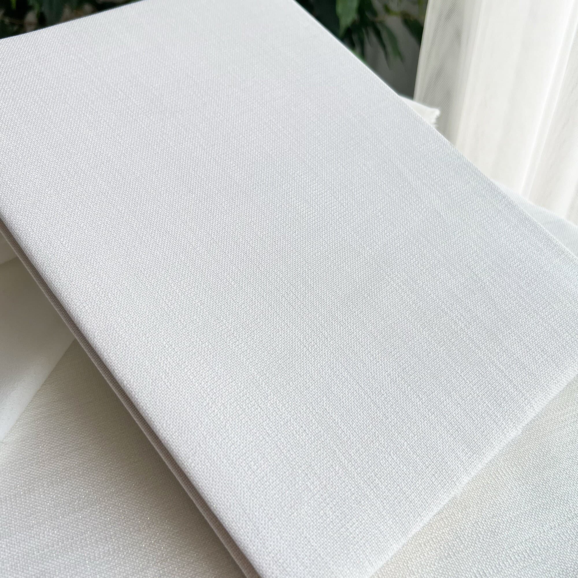 Personalized Linen Wedding Guest Book: Hard Cover Photo Album - image 5