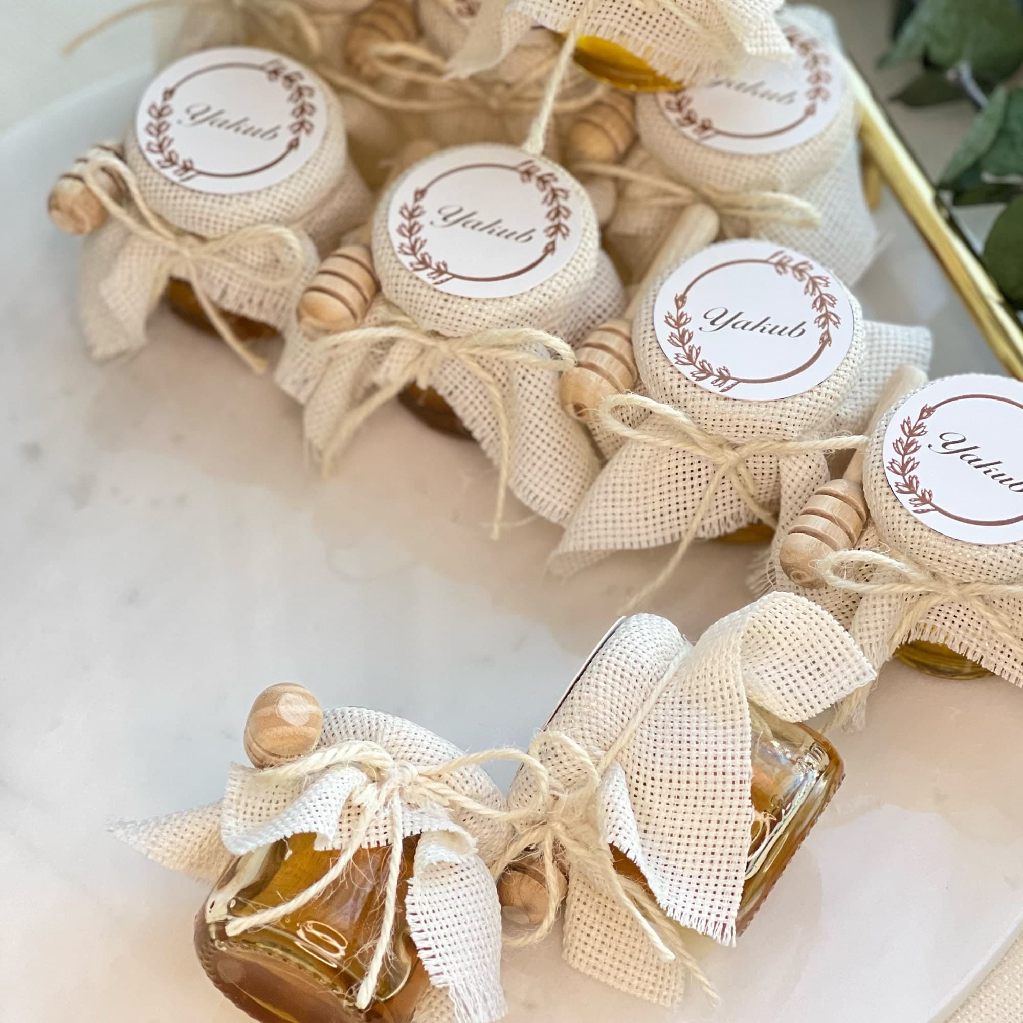 Mini Honey Jar Favors, Wooden Honey Spoon, Wedding, Shower Gift - image 5