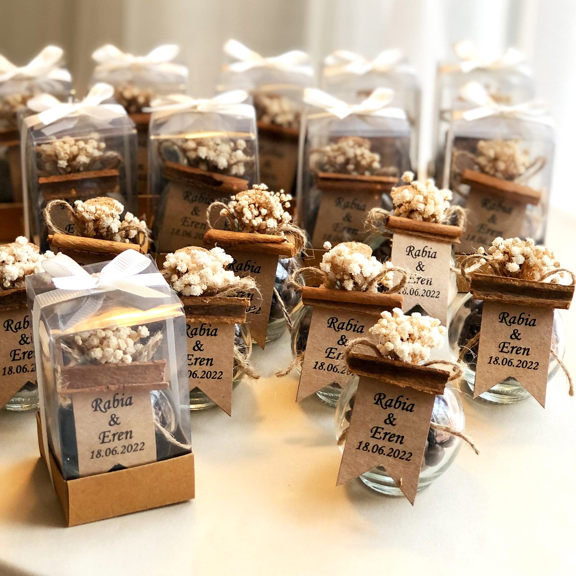 Personalized Turkish Coffee Wedding Favors: Kraft Box, Coffee Beans - image 5
