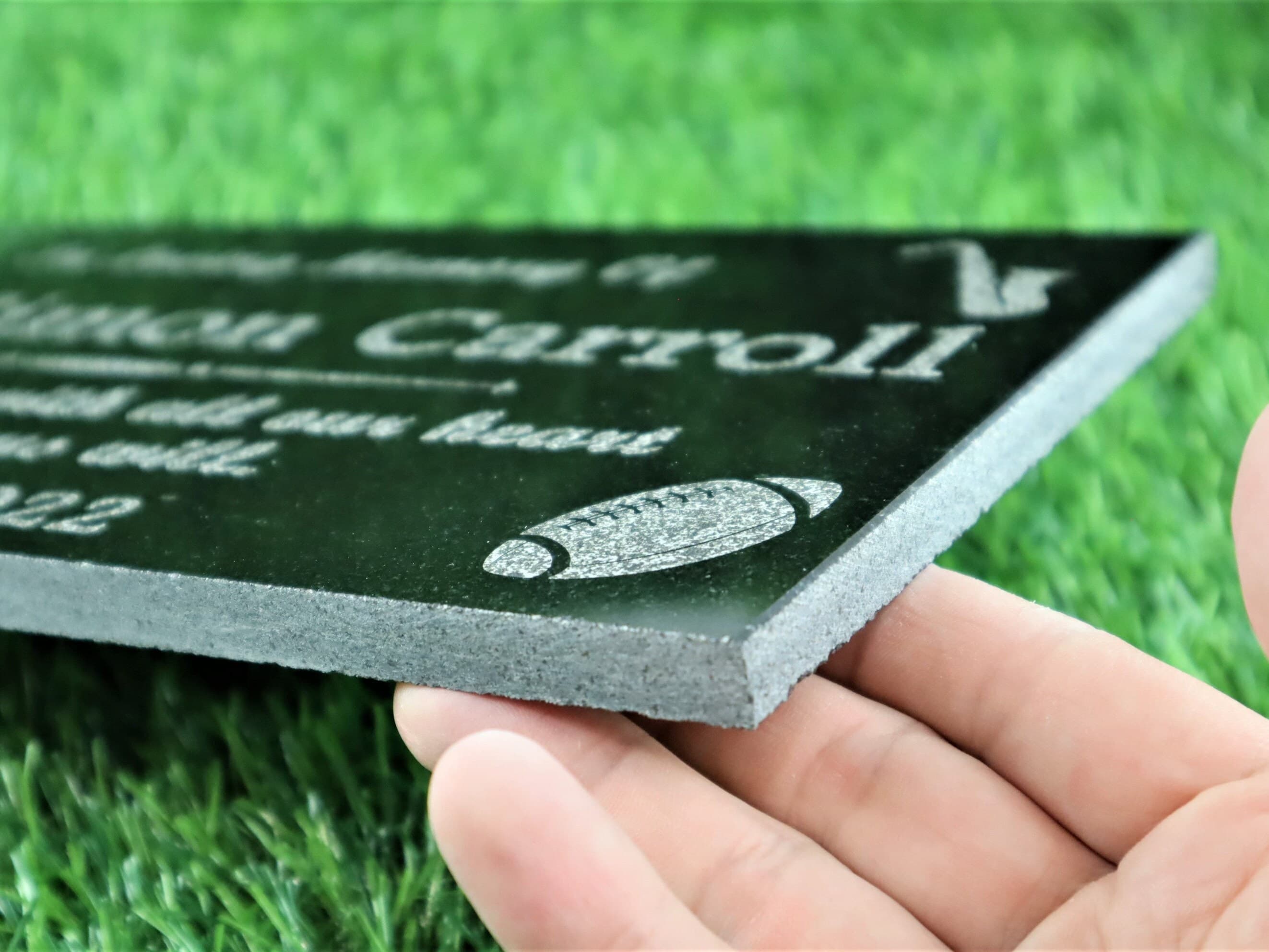 Personalized Black Granite Memorial Stone, Engraved Garden Grave Marker - image 4