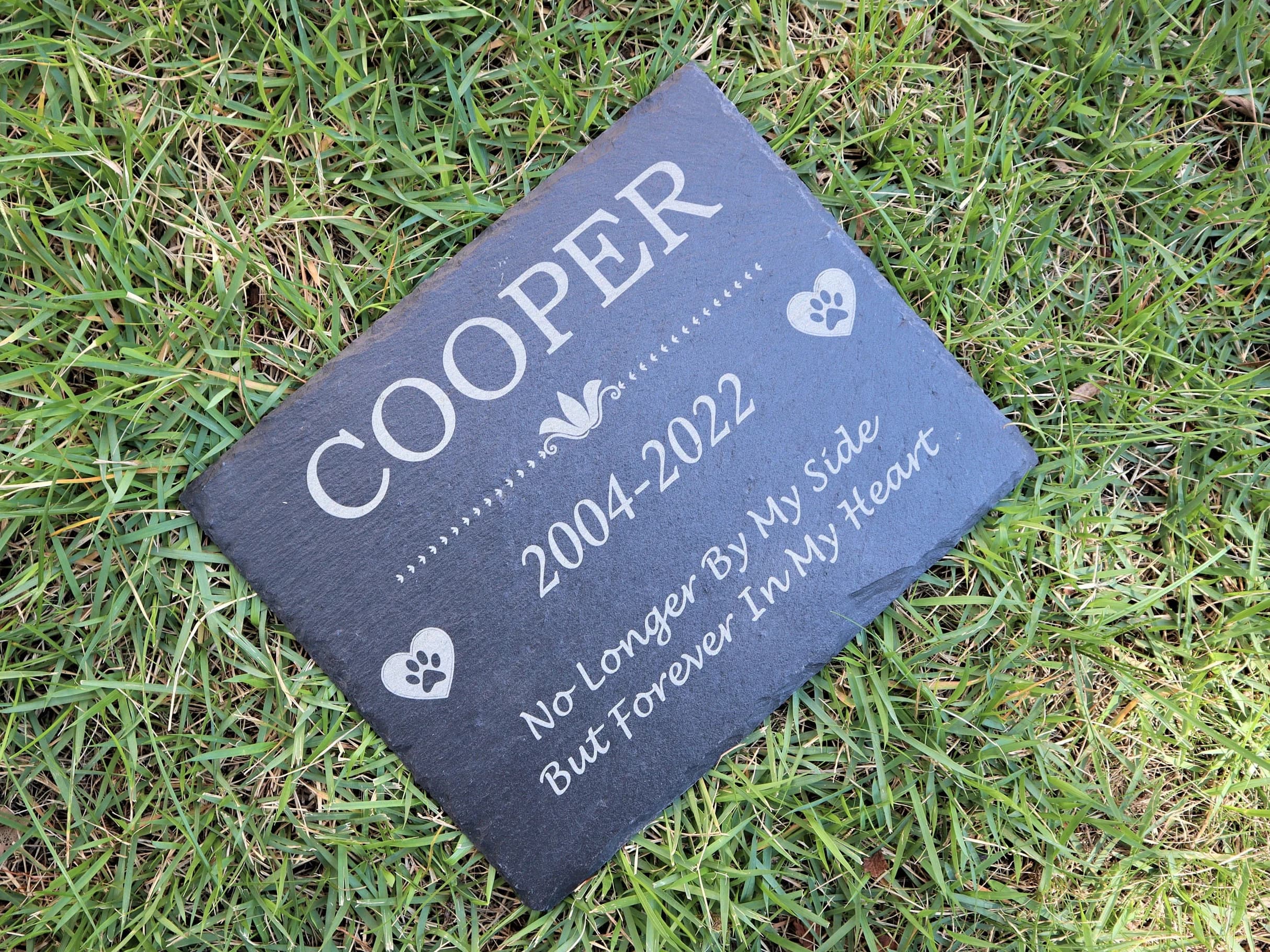 Personalized Pet Memorial Slate Stone, Engraved Grave Marker (8x12) - image 5