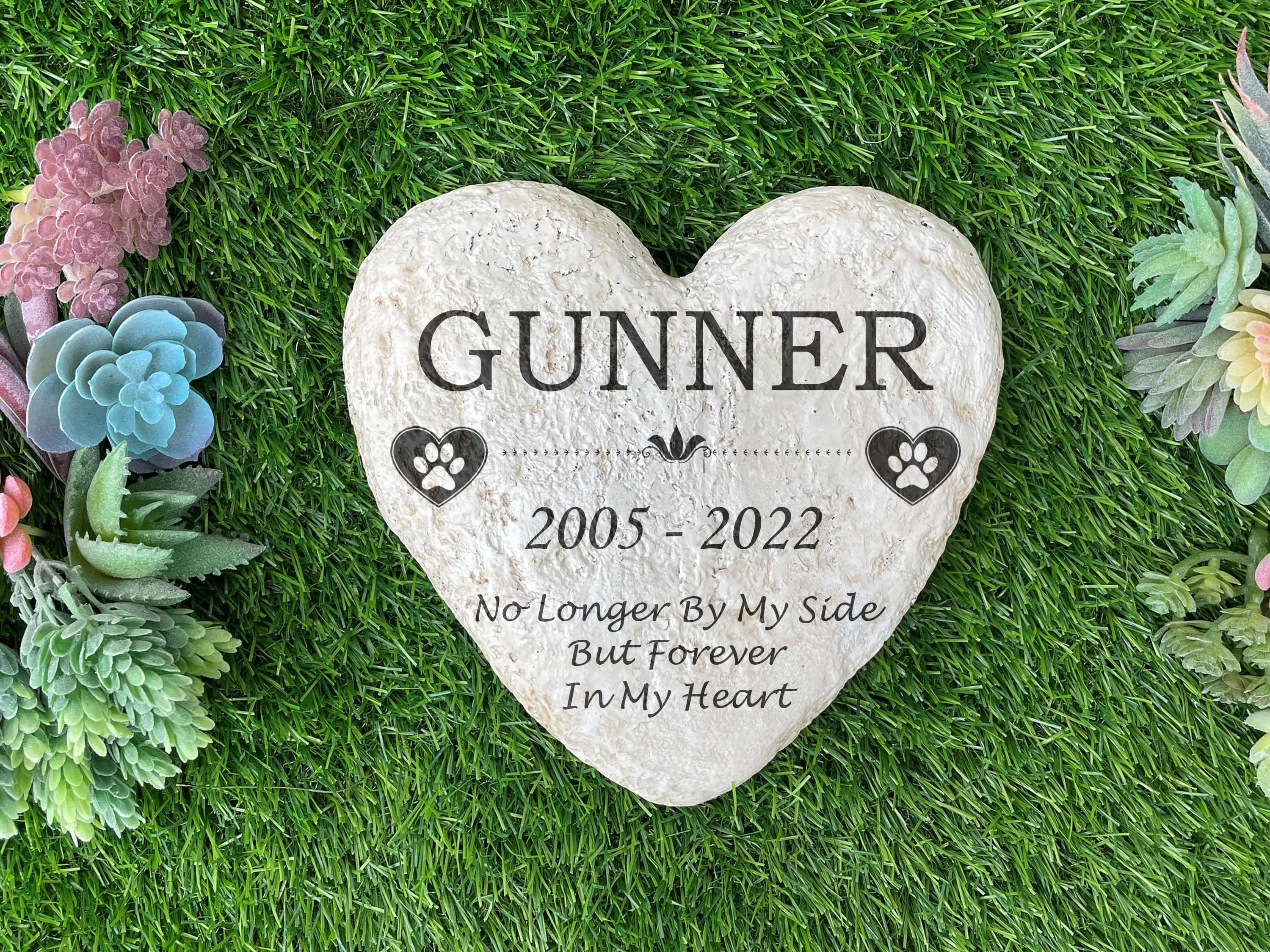 Engraved Pet Memorial Stone, Heart Shaped Garden Stone, Dog Bereavement Gift