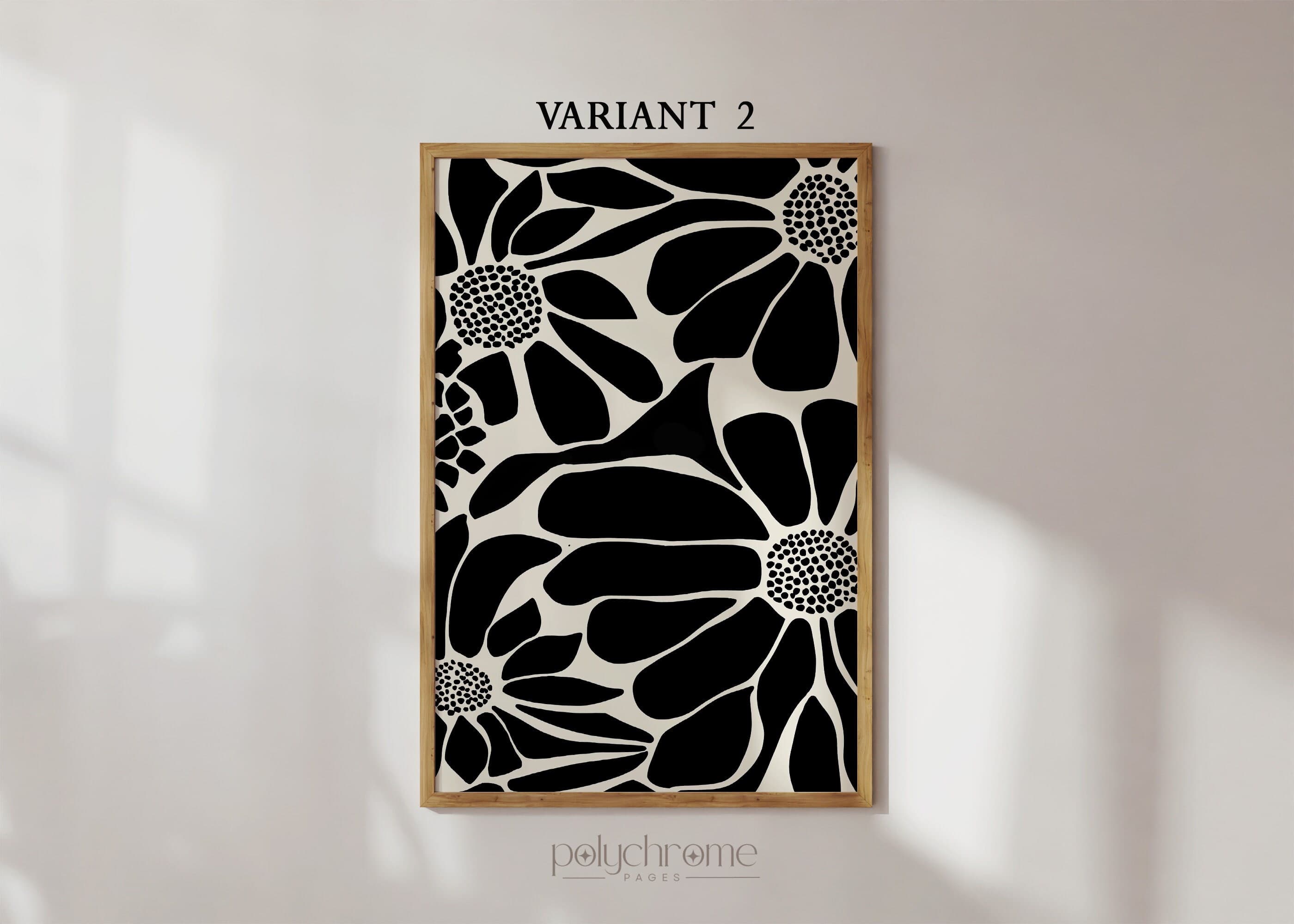 Minimal aesthetic black and white art - Flower illustration abstractionism artworks - Wall art | Thick paper, size 8.5x12 - 20x28 in - image 5