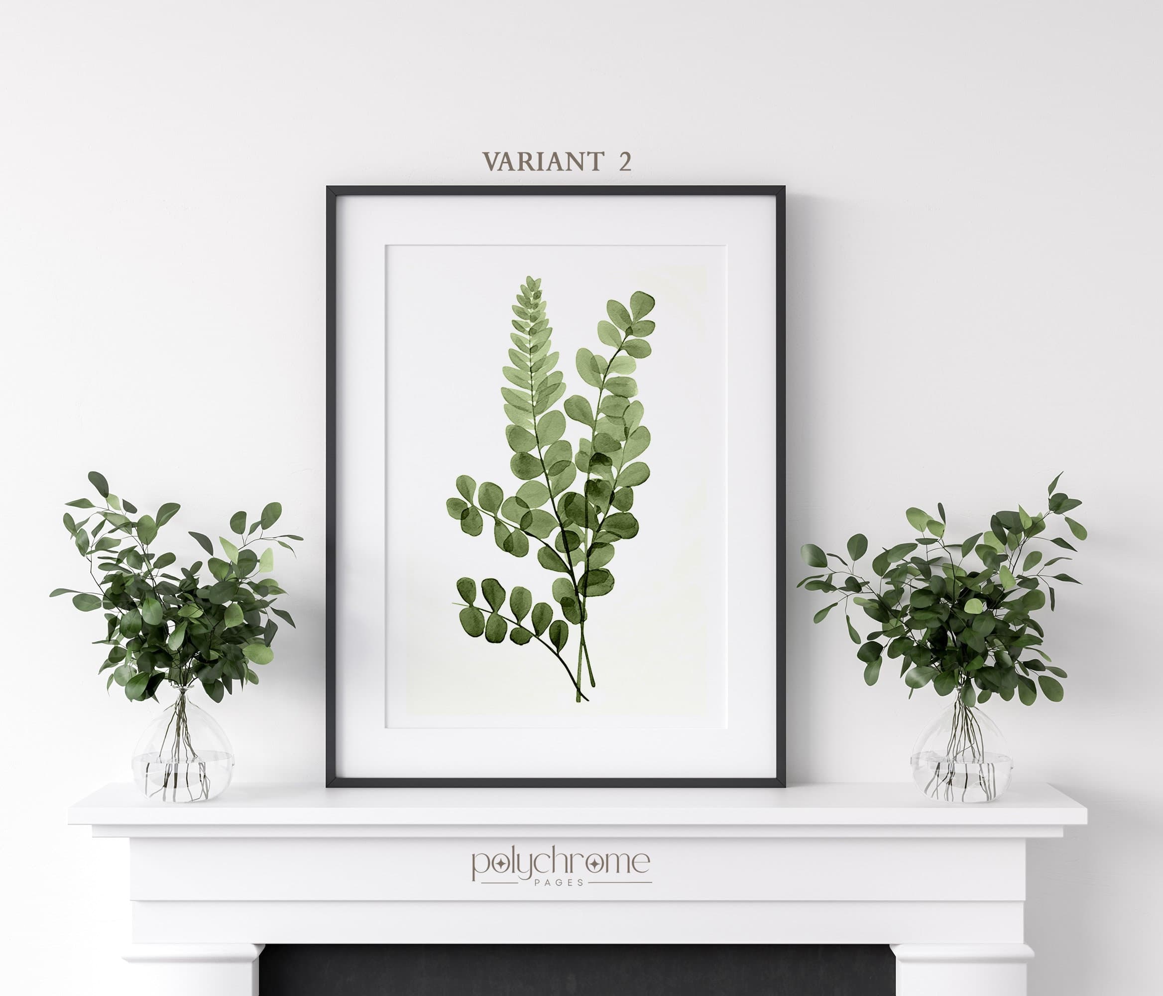 Cottagecore style, sage green aesthetic, emerald green decor, master bedroom decor, autumn fall winter, boston fern image, asparagus fern plant, watercolor painting, antique farmhouse, 6 piece wall art set, wood wall art decor, dark forest painting
