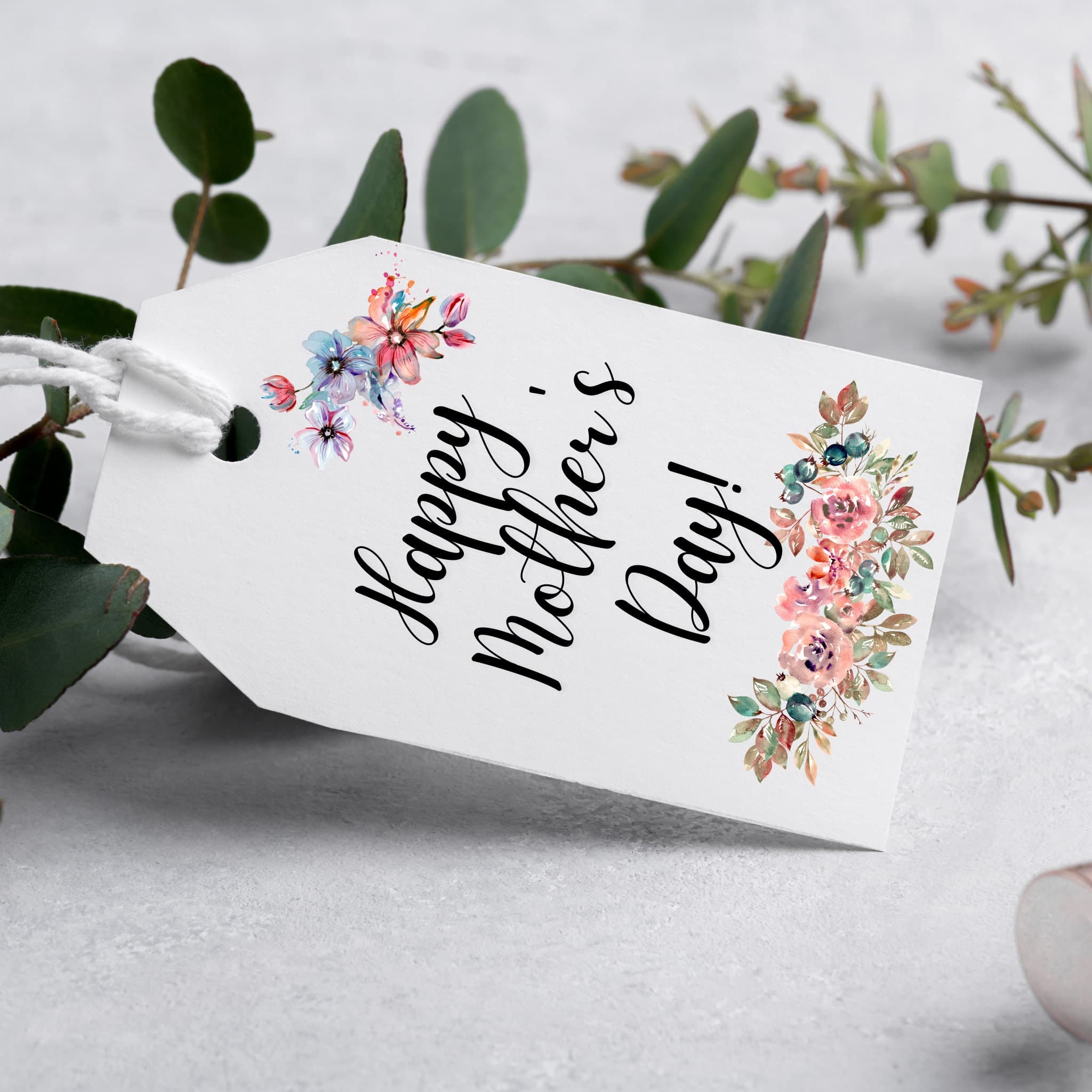 Happy Mother's Day Gift Tags, Mom Printable Gift Tags, Instant Digital Download, 9 Tags, Modern Gift Tags Mother's Day Printable Floral Tag - image 4