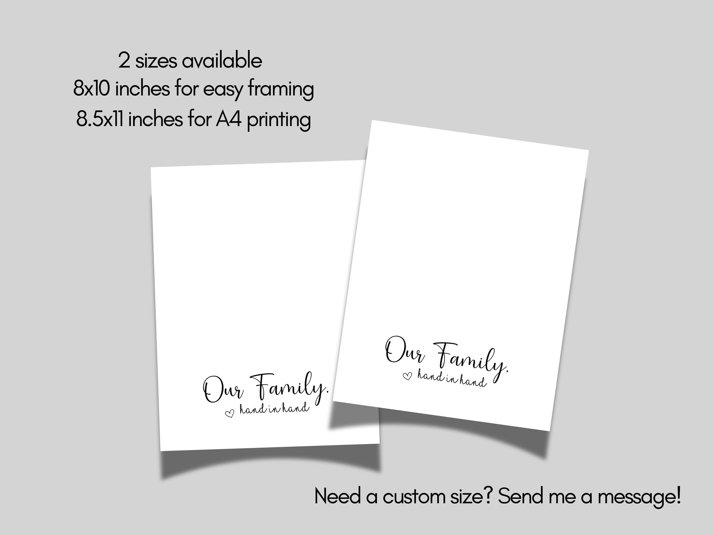 Family Handprint Craft Printable, DIY Art Keepsake Mom Dad Baby Kids Toddler Children Activity Meaningful Gift for Her Mother Grandparents - image 2