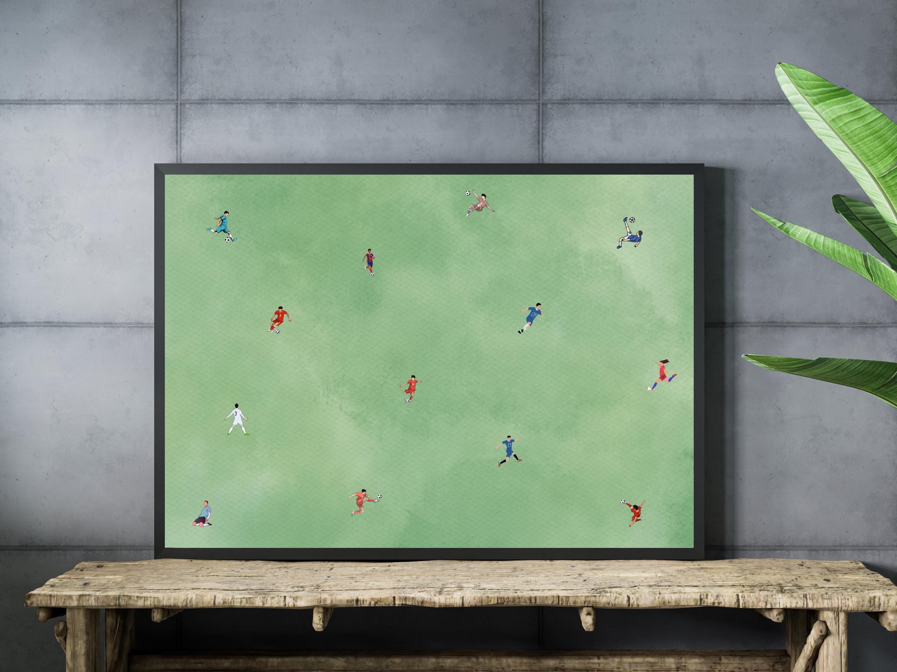 Soccer Wall Art Print, Minimal Athlete Illustration Gift for Coach Soccer Player, Boys Room Sports Decor Office Poster - image 5