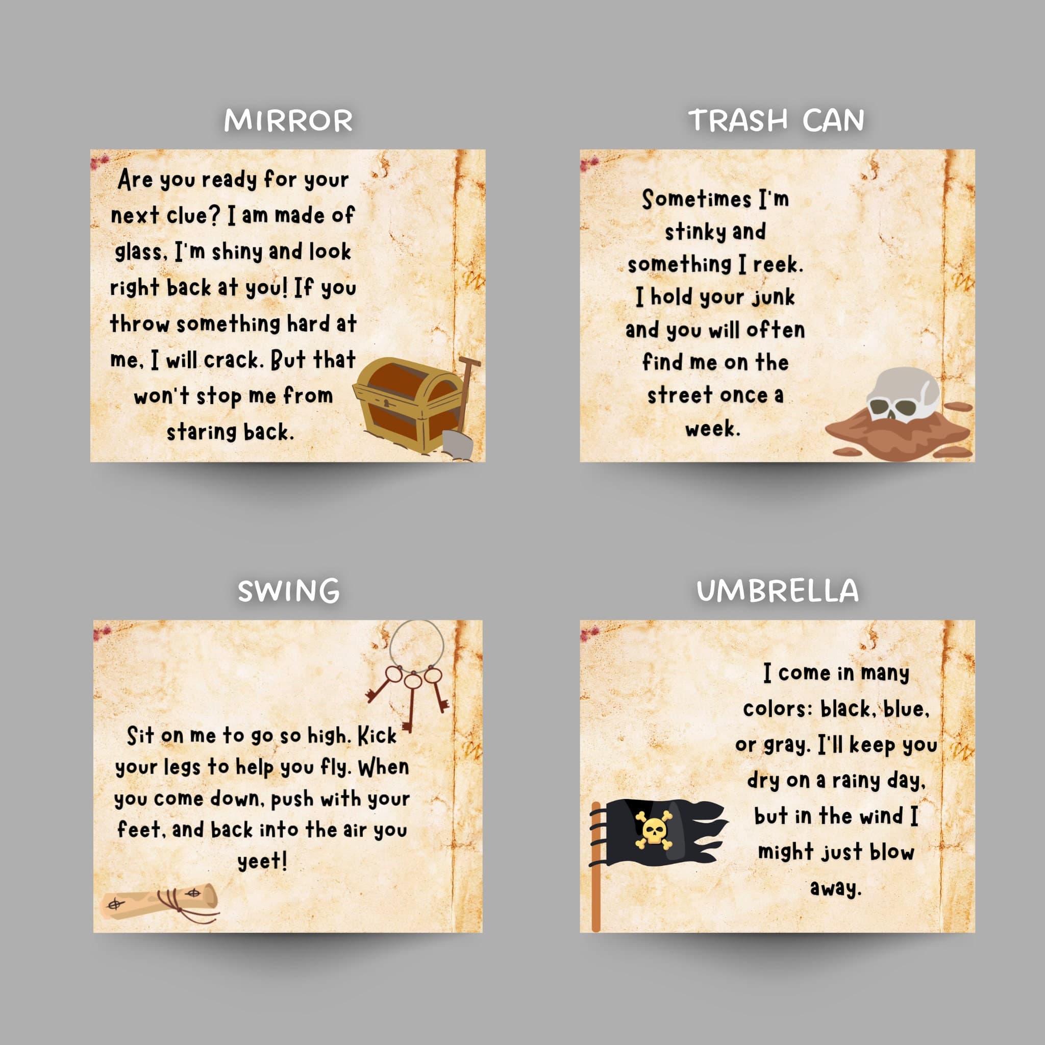 Indoor & Outdoor Treasure Hunt For Kids, Scavenger Hunt Clues, Birthday Treasure Hunt, Teen Tween Treasure Hunt, Printable Games For Kids - image 5
