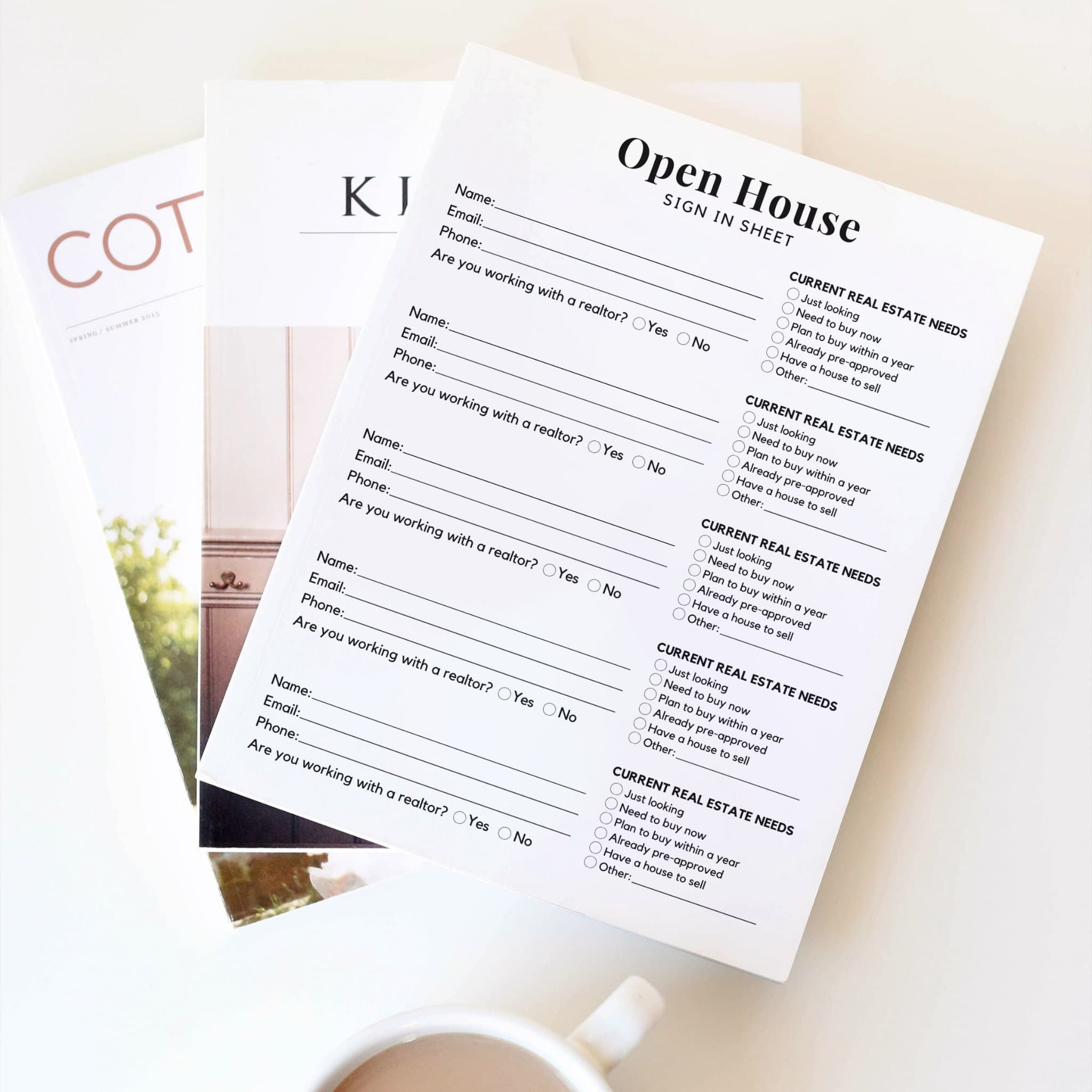 Open House Sign In Sheet, Welcome Sign Open House Bundle,  Real Estate Marketing Printable, Realtor Success Tools PDF Instant Download - image 4