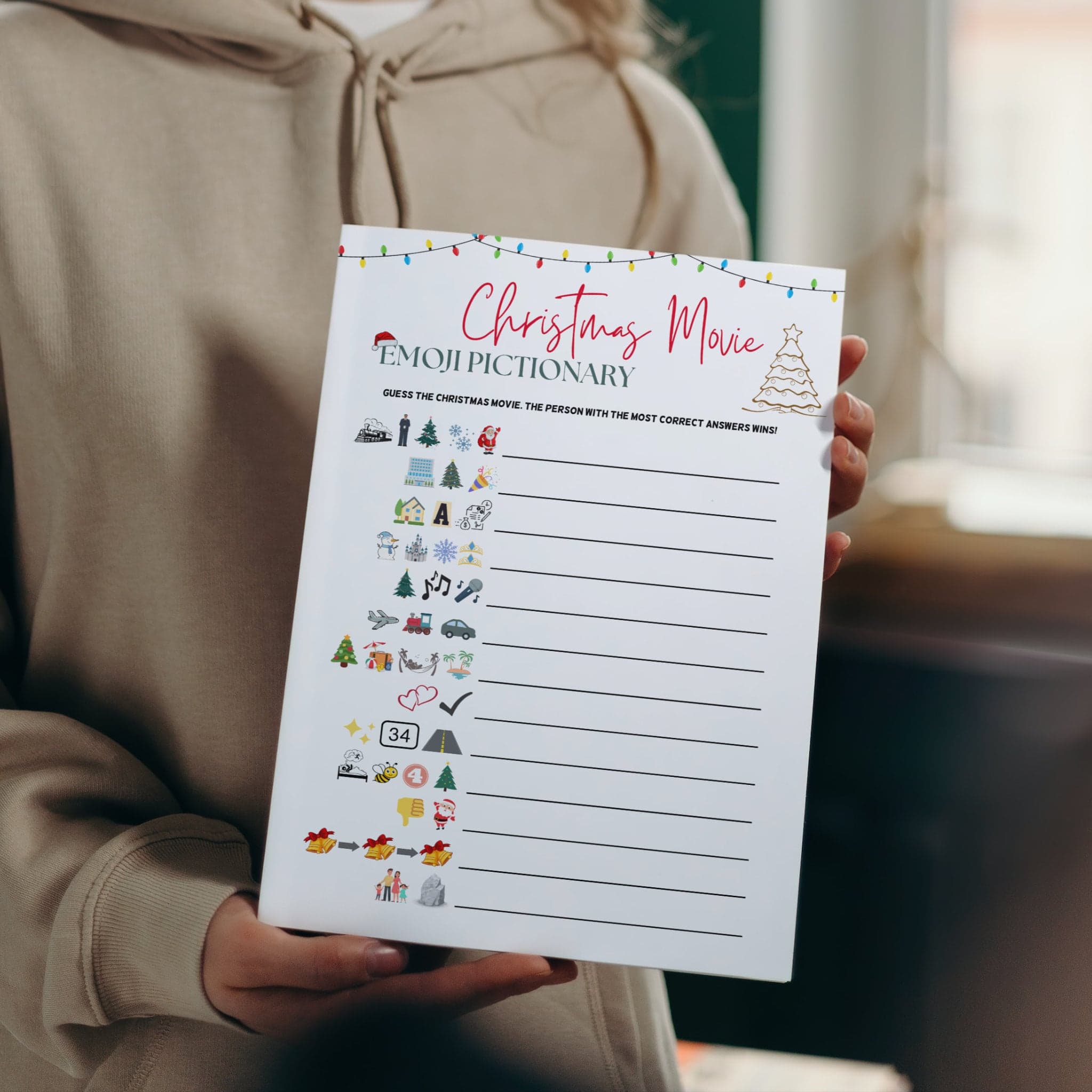 Christmas Movies Emoji Pictionary Printable, Christmas Emoji Game, Xmas Movie Emoji Game, Fun Holiday Game, Family Game, Office Party Game - image 4