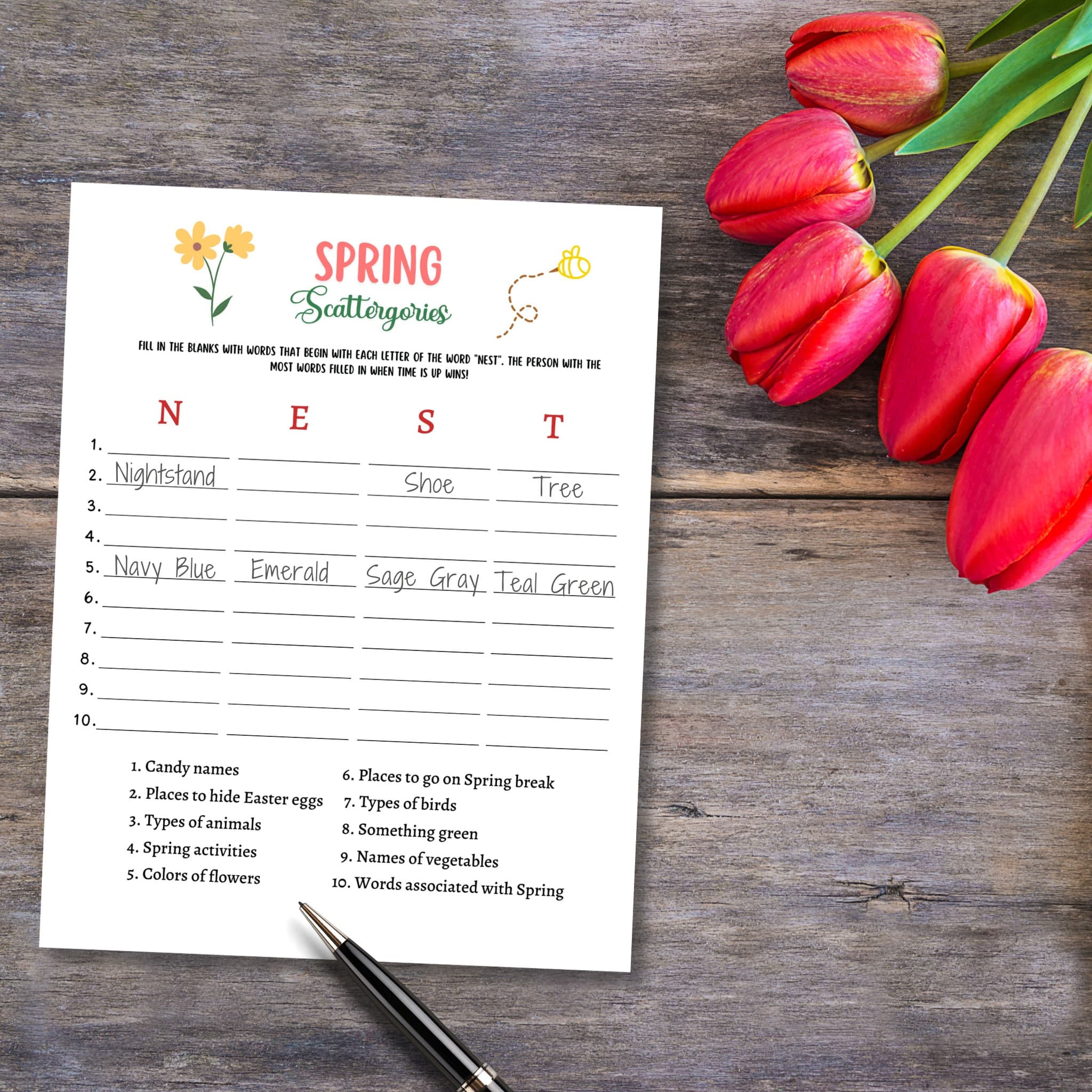 Spring Games Bundle Printable, Spring Party Games, Spring Activities Adults & Kids, Springtime Trivia, Fun Family Group Game, Classroom Game - image 5