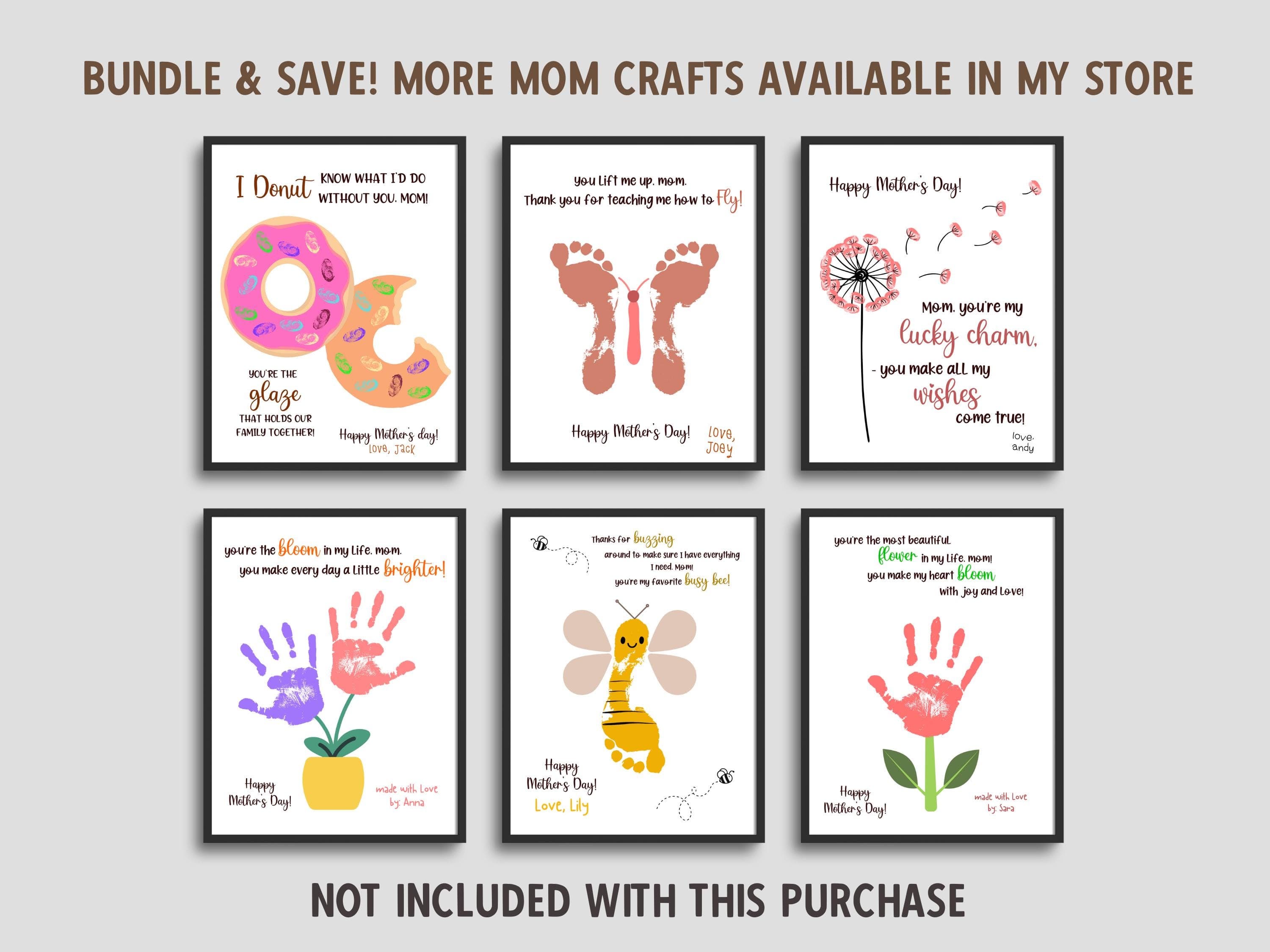 Mothers Day Handprint Poem Craft for Kids Printable, DIY Card Art Keepsake Personalized Birthday Gift for Mom Preschool Kindergarten Pre-K - image 4