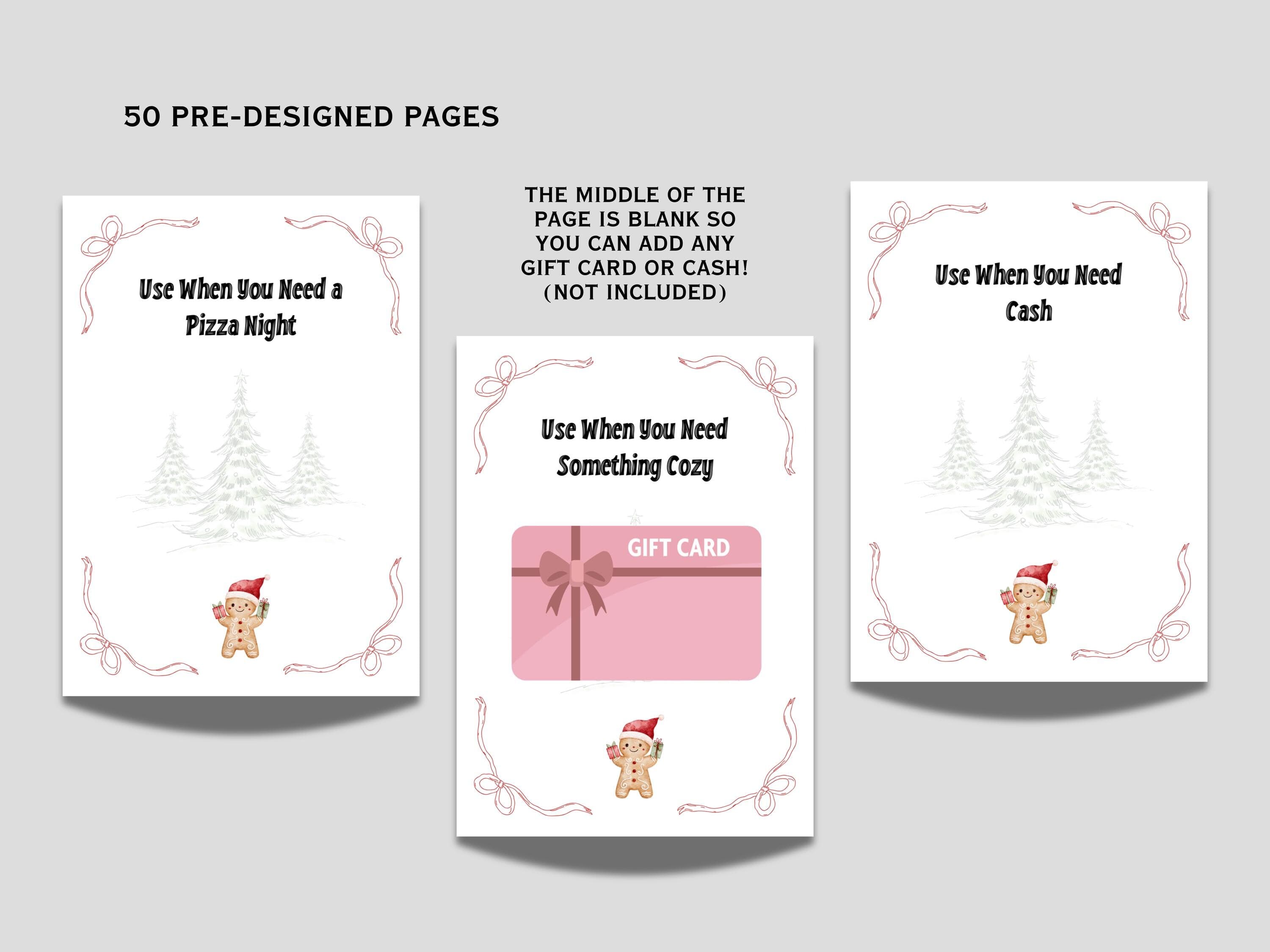 Christmas Gift Card Holder Book Printable, Use When Xmas Present for Teens College Students Adults Instant Download - image 4