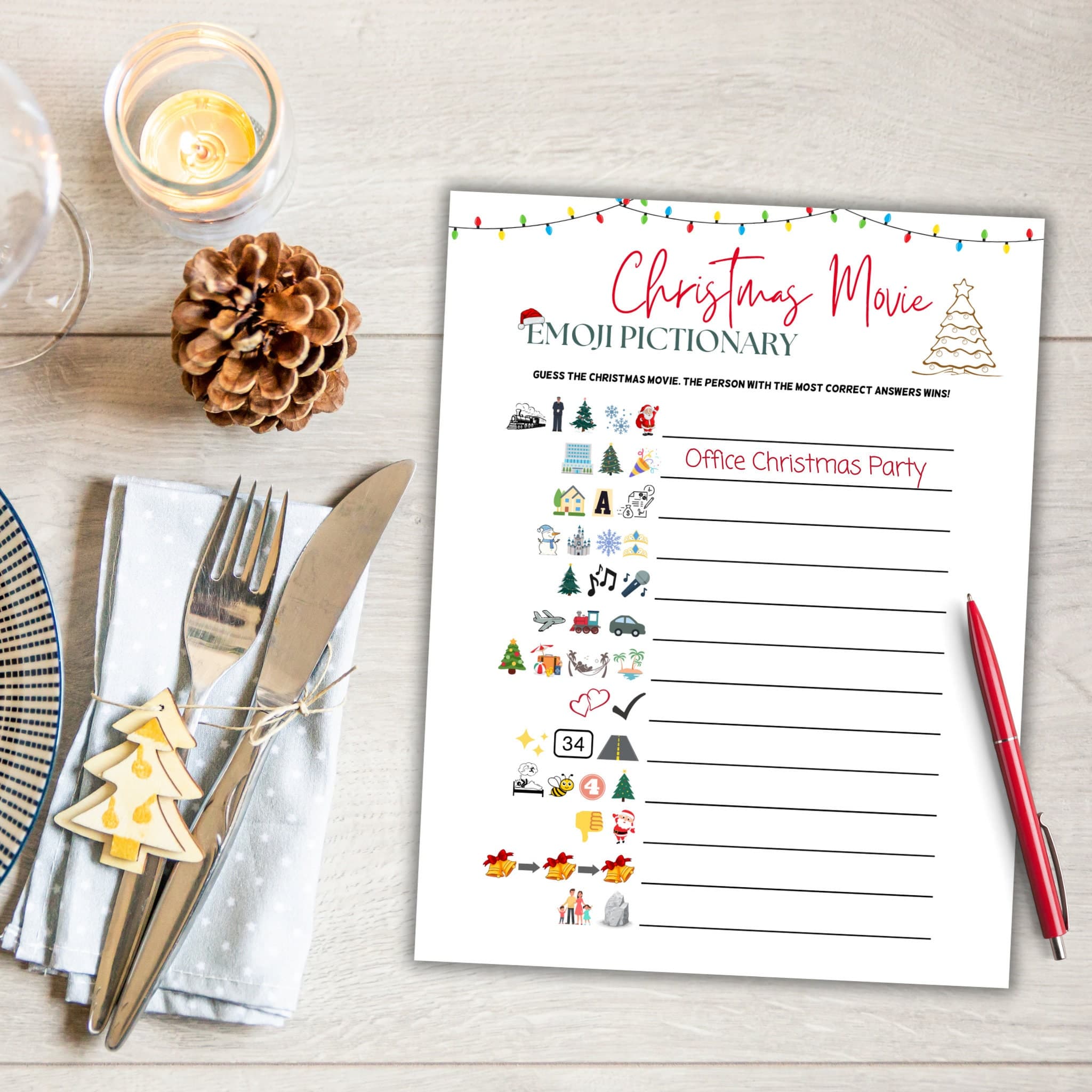 Christmas Emoji Pictionary Bundle, Printable Fun Party Game, Emoji Quiz, Office Game, Family Game, Classroom Game, Song Movie Phrase Emoji - image 5