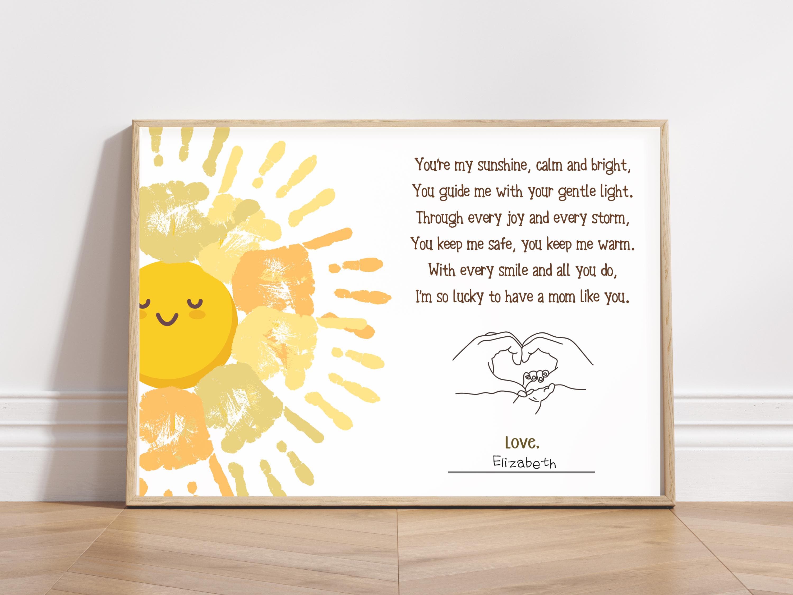 Mom Handprint Craft for Kids Printable Mothers Day Poem DIY Hand Art Activity Birthday Gift from Children Wall Decor Teacher Parent Resource - image 5
