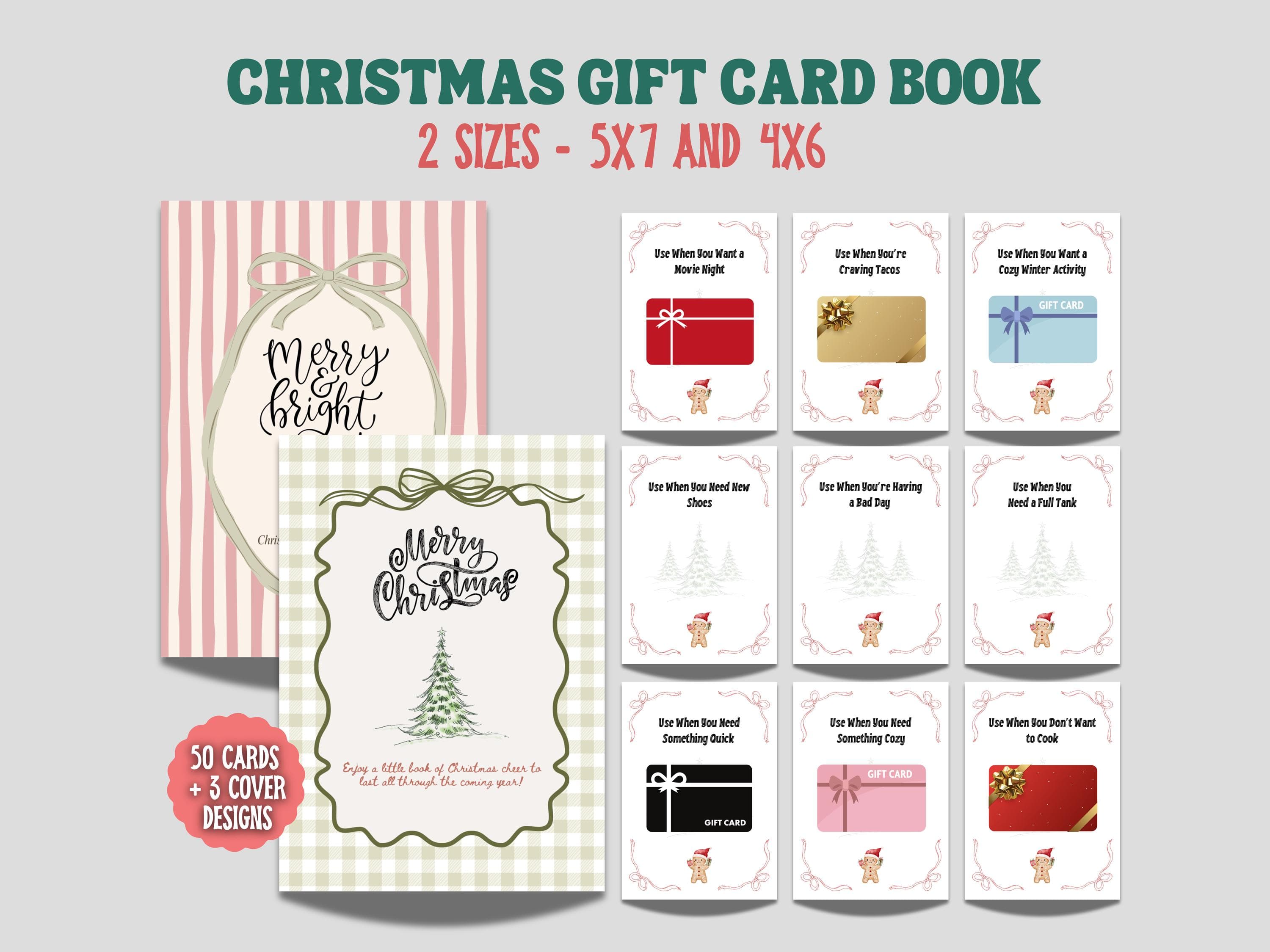 Christmas Gift Card Holder Book Printable, Use When Xmas Present for Teens College Students Adults Instant Download