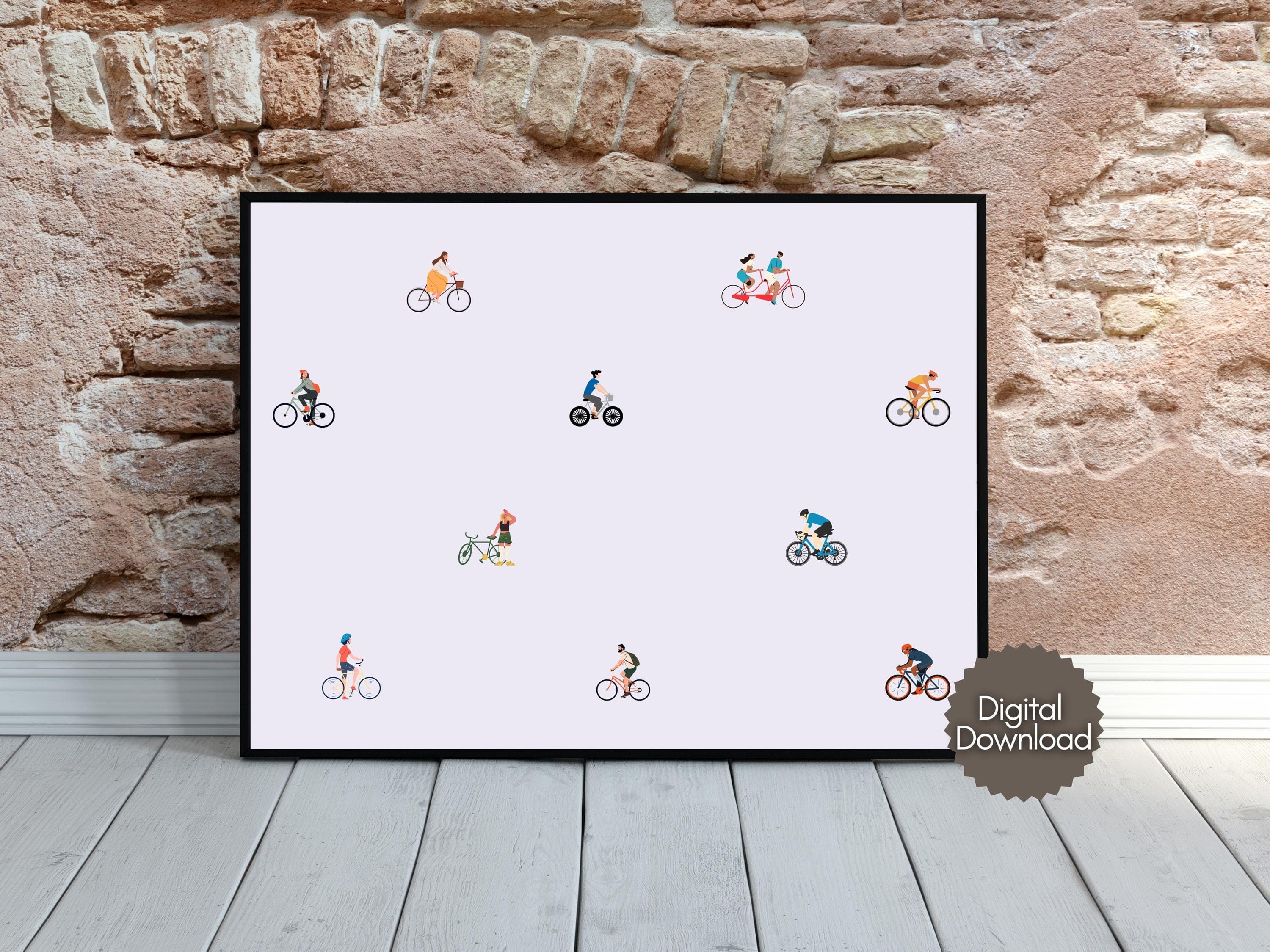Personalized Cycling Wall Art Print, Minimal Rider Illustration Custom Gift, Sports Decor for Home Office - image 5