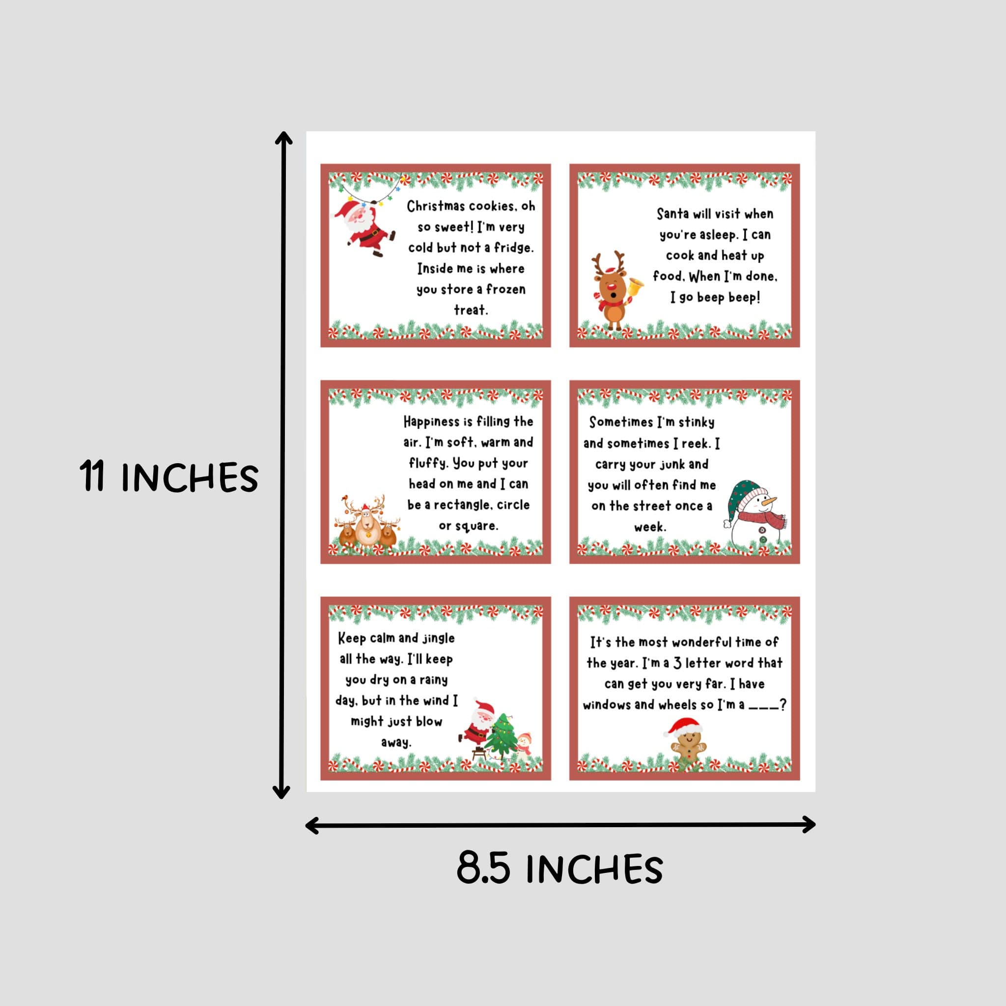 Indoor Christmas Treasure Hunt For Kids, Christmas Scavenger Hunt Printable, Fun Christmas Activity, Party Game, Treasure Hunt Clue Cards - image 5