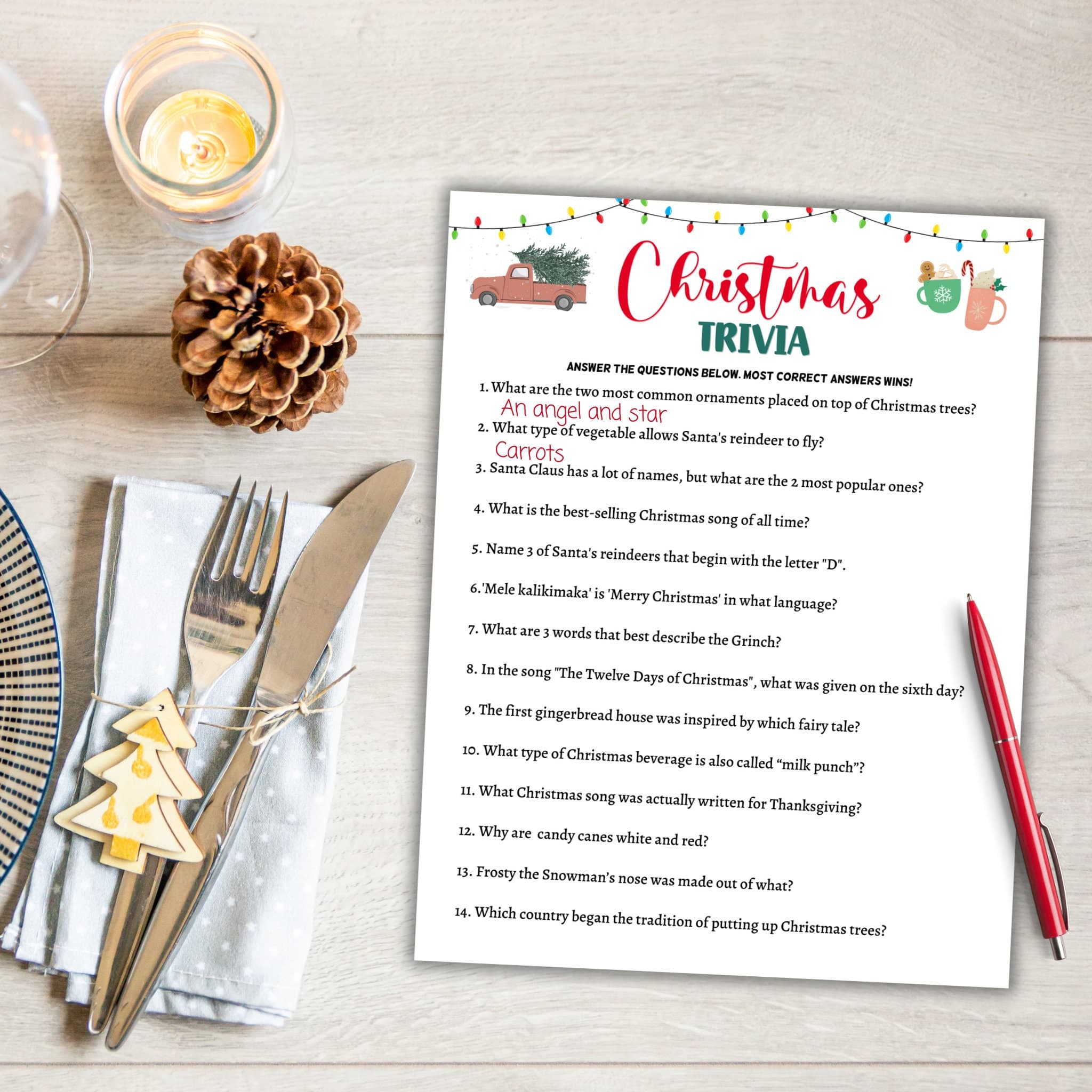 Christmas Trivia Game Printable, Fun Holiday Party Game, Office Party Game, Xmas Family Activity Game, Christmas Party Game, Adults & Kids - image 5