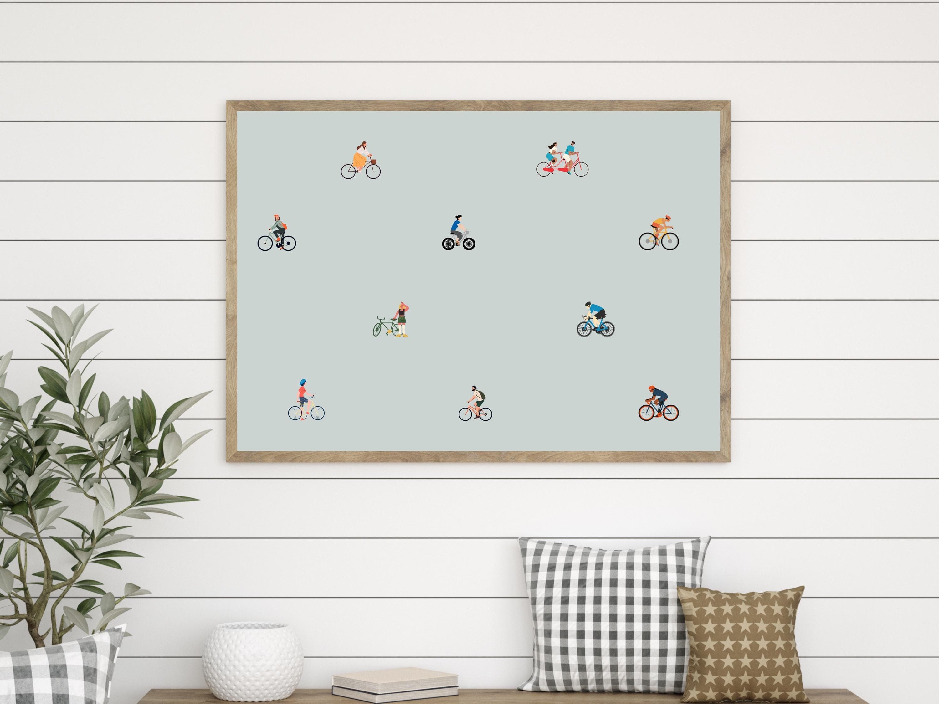 Personalized Cycling Wall Art Print, Minimal Rider Illustration Custom Gift, Sports Decor for Home Office - image 4