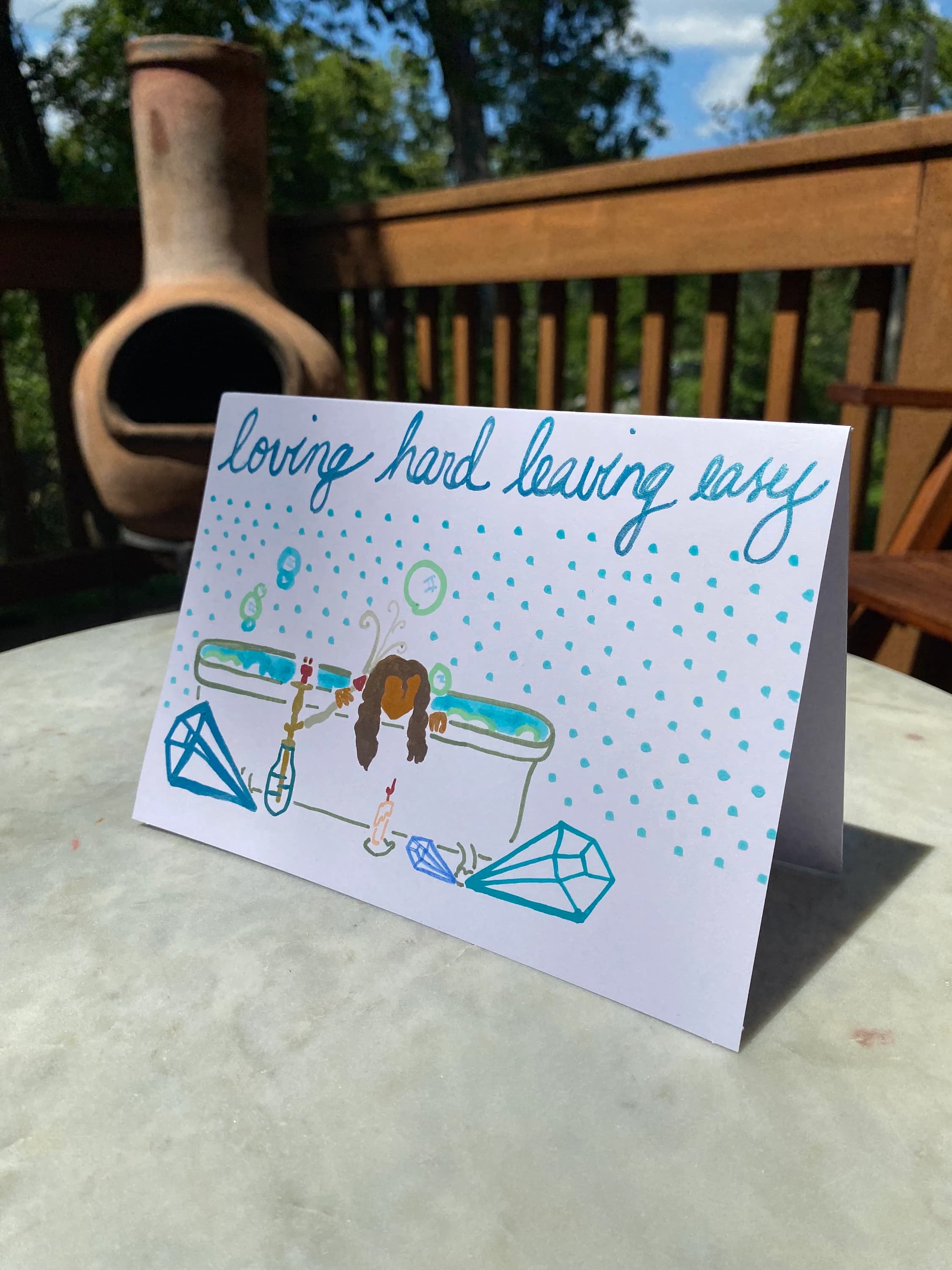 Loving Hard Leaving Easy - Greeting Card