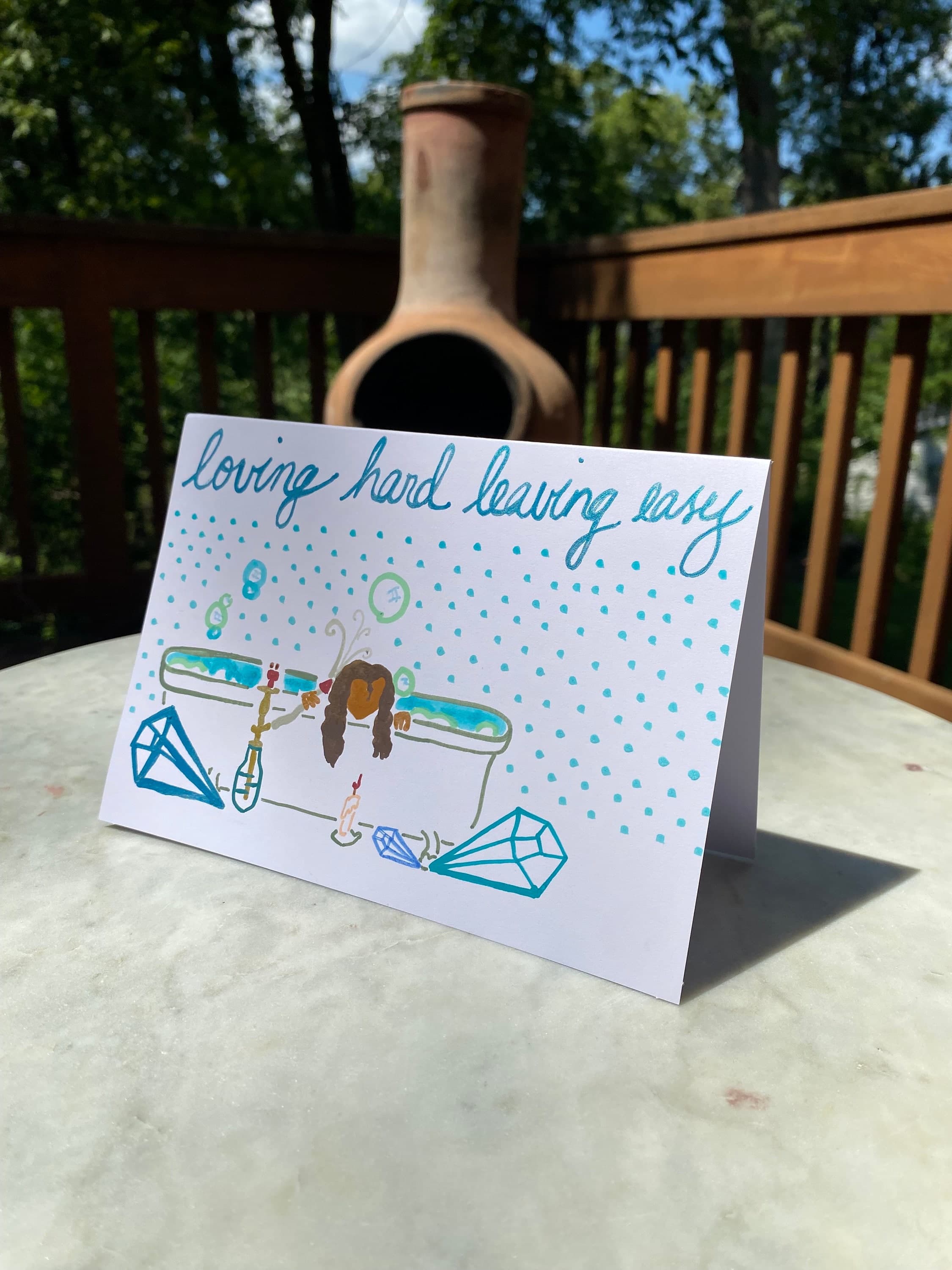 Loving Hard Leaving Easy - Greeting Card - image 5