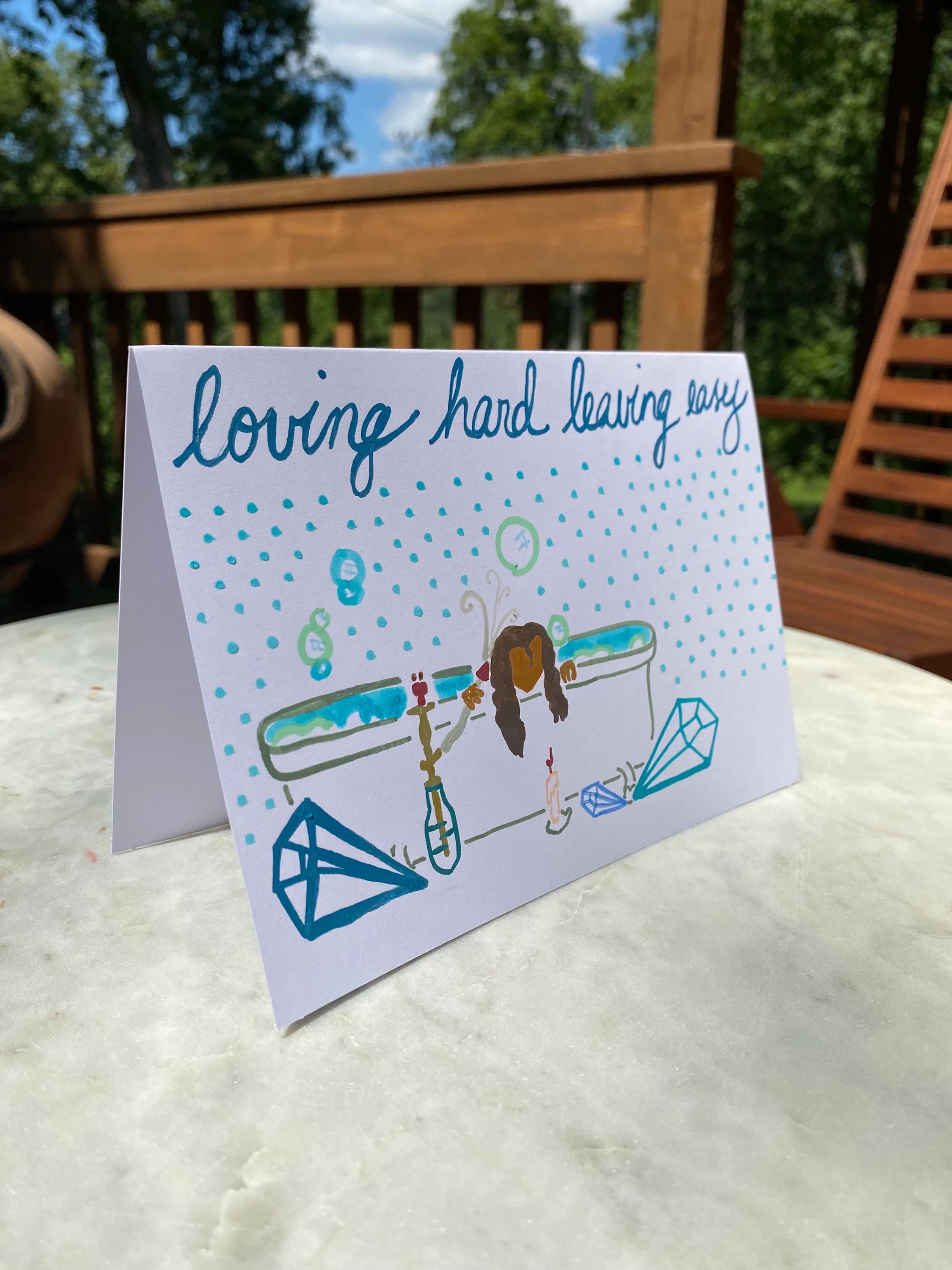 Loving Hard Leaving Easy - Greeting Card - image 3