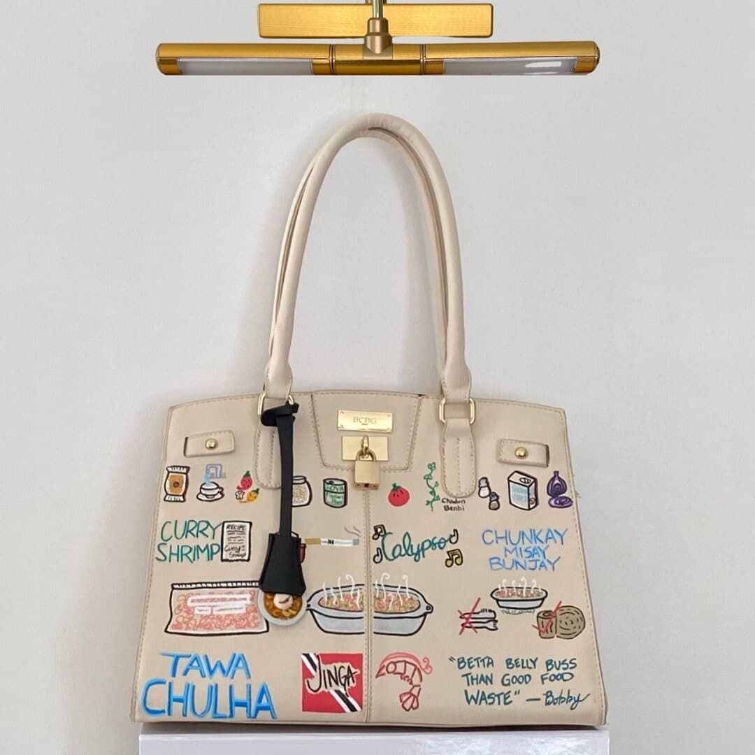 Curry Jinga : Cream - VanRah Painted Purse - image 3