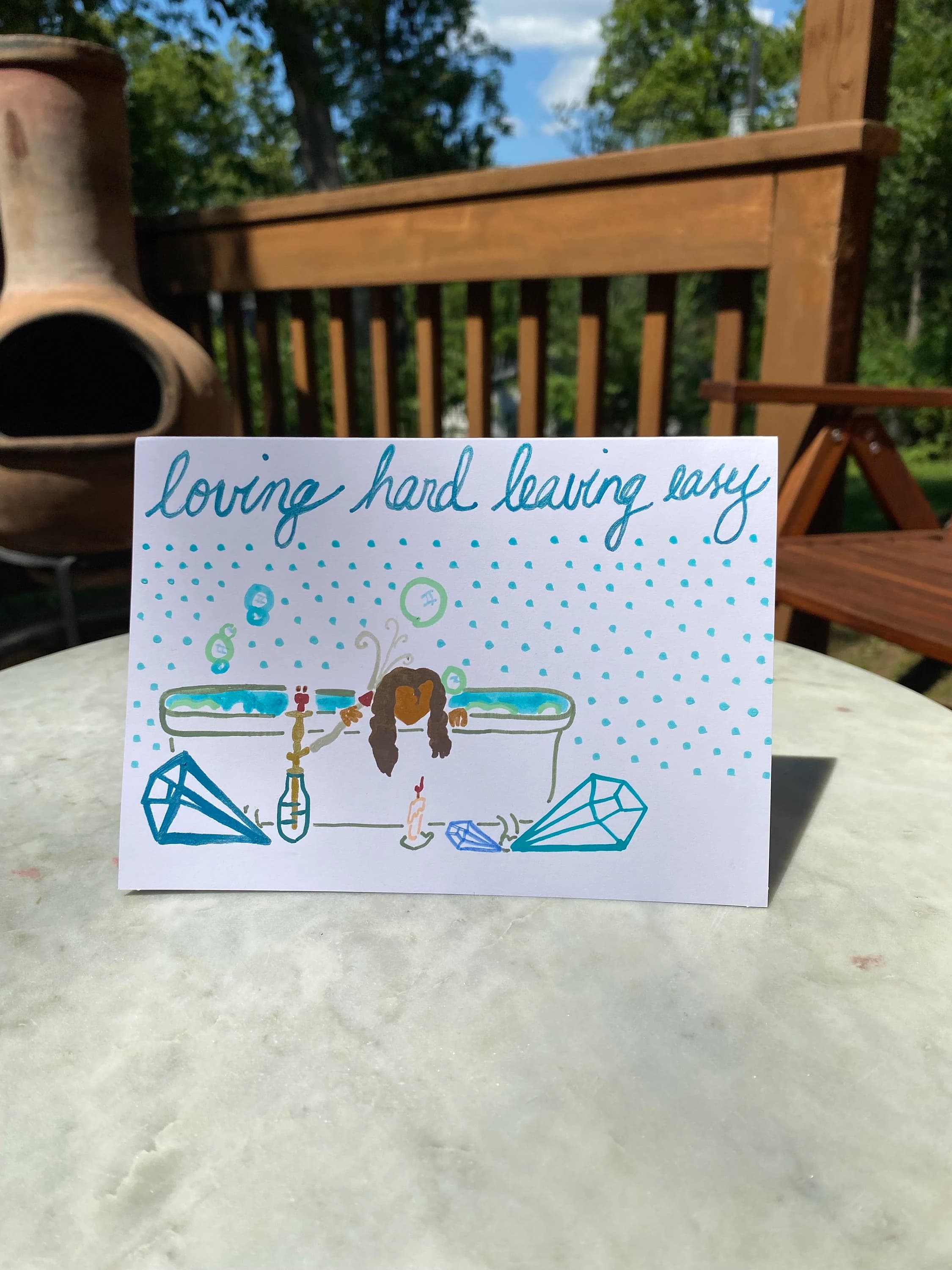 Loving Hard Leaving Easy - Greeting Card - image 4