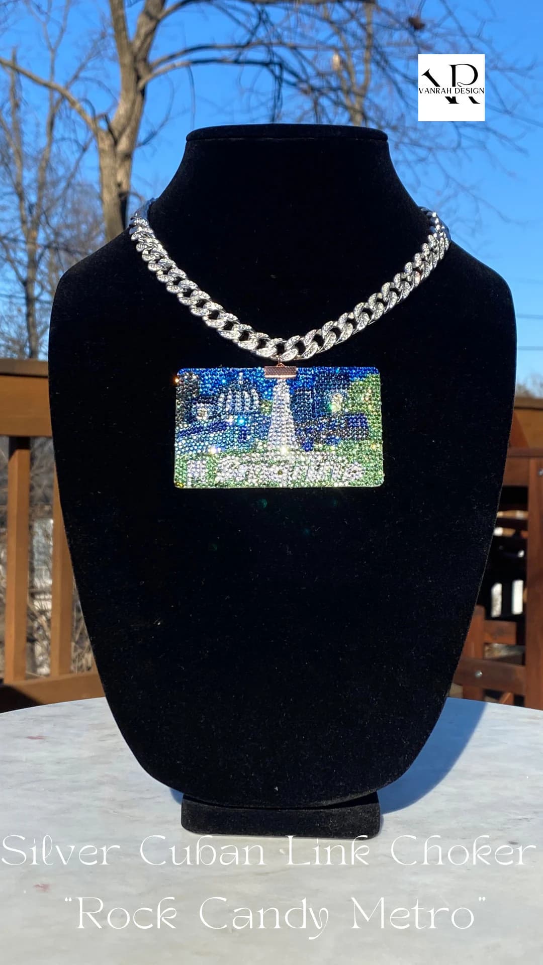 Custom Chains - “Rock Candy” Bling Washington DC Metro Card Choker
