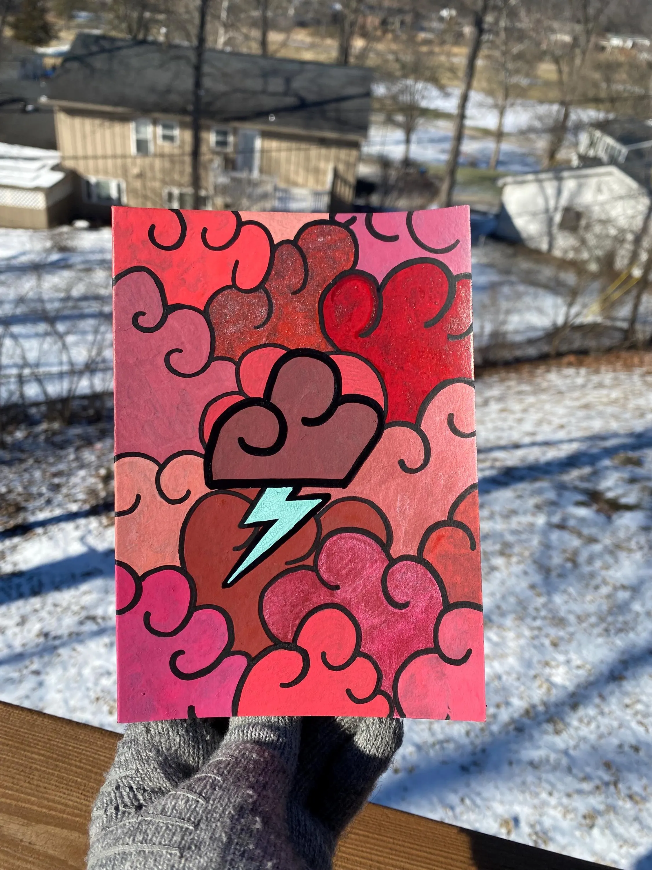 Smoldering Storm - Greeting Card