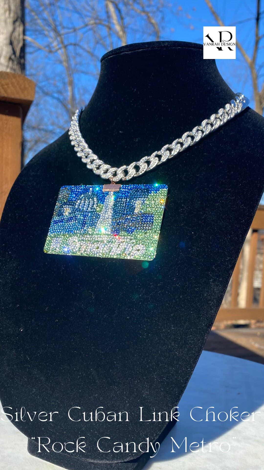 Custom Chains - “Rock Candy” Bling Washington DC Metro Card Choker - image 5