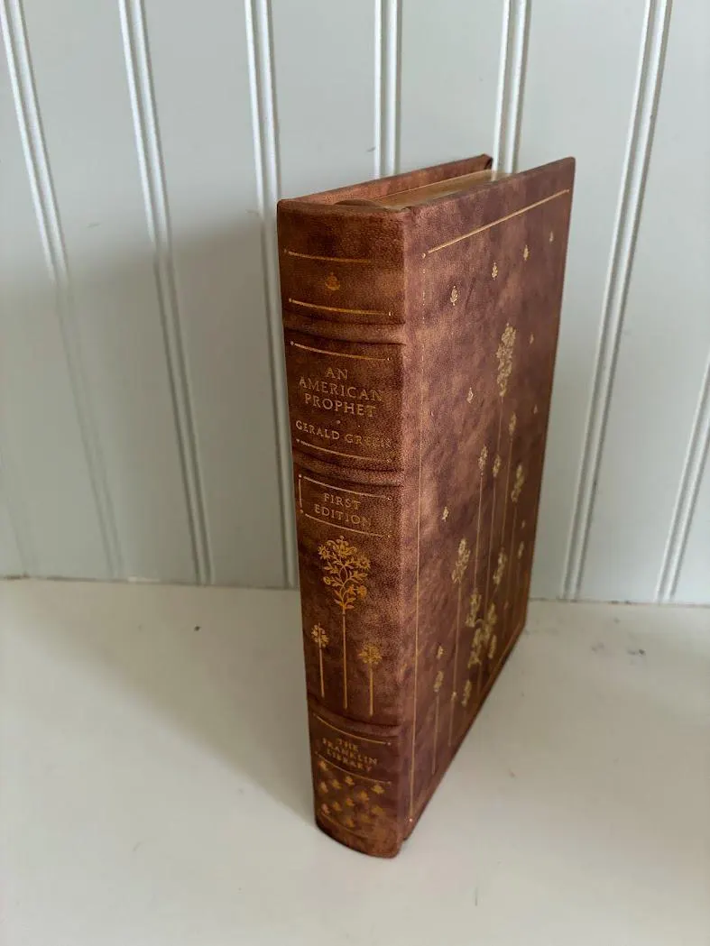 Vintage Franklin Library Book-Signed First Edition-An American Prophet by Gerald Green
