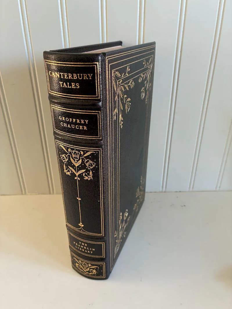 Vintage Franklin Library Book-Canterbury Tales by Geoffrey Chaucer